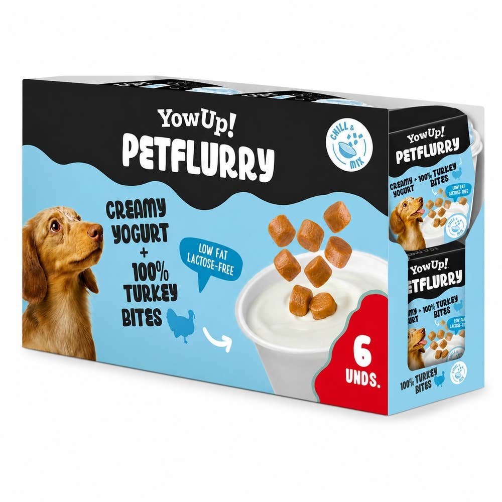 PetFlurry Kalkon – krämigt yoghurtsnack med kalkonbitar för hundar