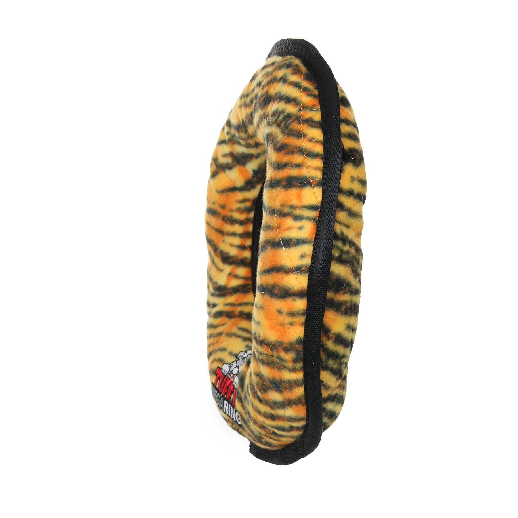 Tuffy Dog Toys - VIP Products - Tuffy Mega Ring Tiger, hållbar, tuff, pipig hundleksak