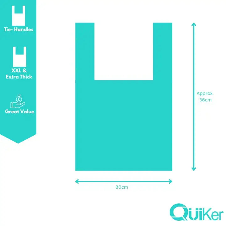 Quiker Pet Products - 50 påsar - 1 rulle - XXL, extra tjocka - svarta bajspåsar - 6-pack +