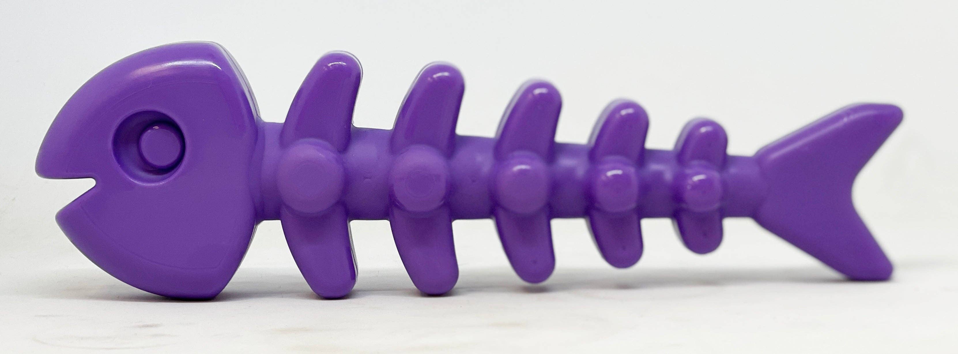 SodaPup Dog Toys - Fish Bone Ultra Slitstark Nylon tuggleksak: Brun
