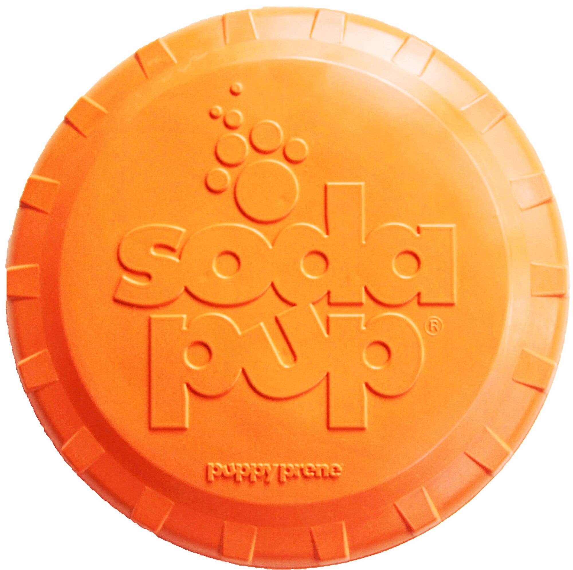 SodaPup Dog Toys - SP flaska Top Flyer - Flygande leksak - Flera storlekar - orange