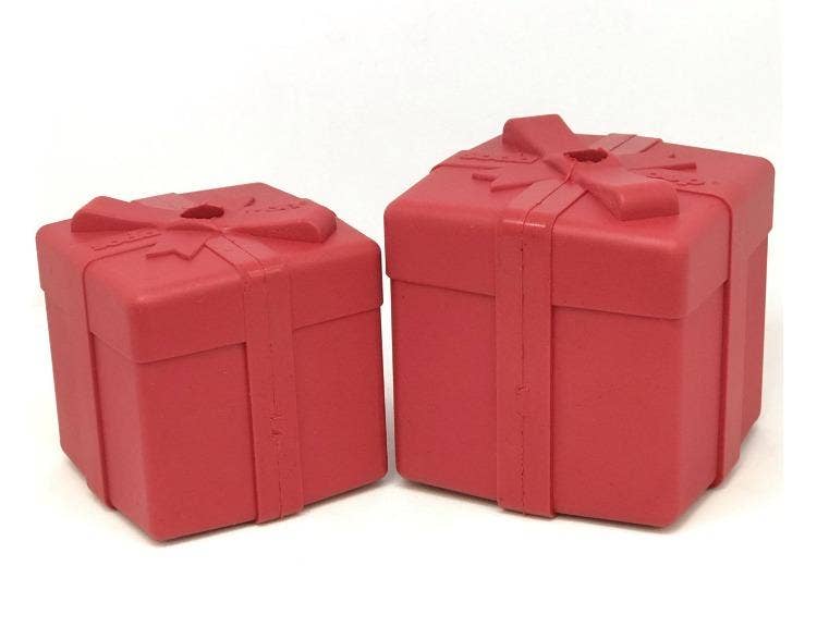SodaPup Dog Toys - SP presentförpackning hållbara gummi tugga leksak & behandla dispenser - röd: Stor presentförpackning - röd