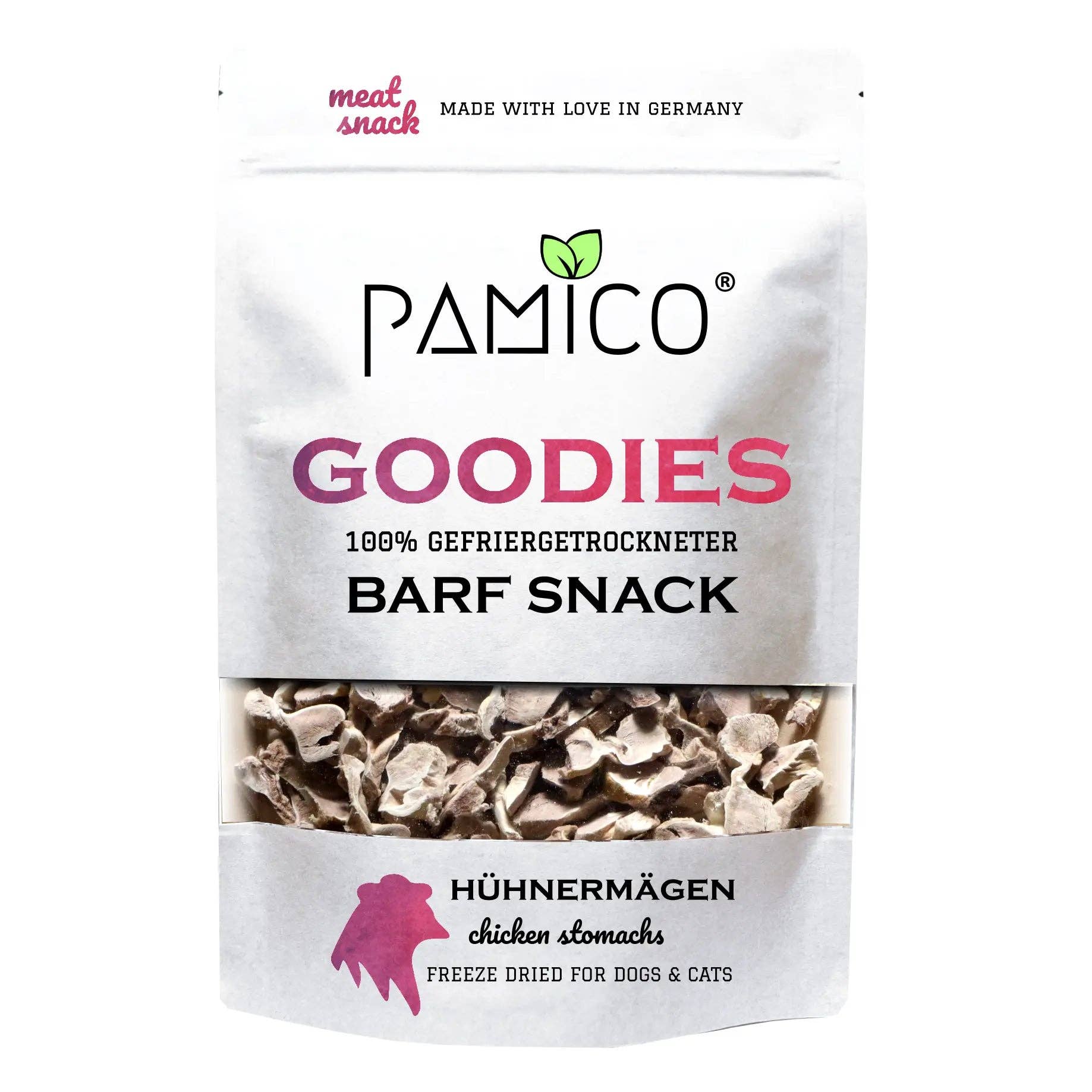 Pamico – Frystorkade kycklingmagar | BARF Snack för hundar & katter