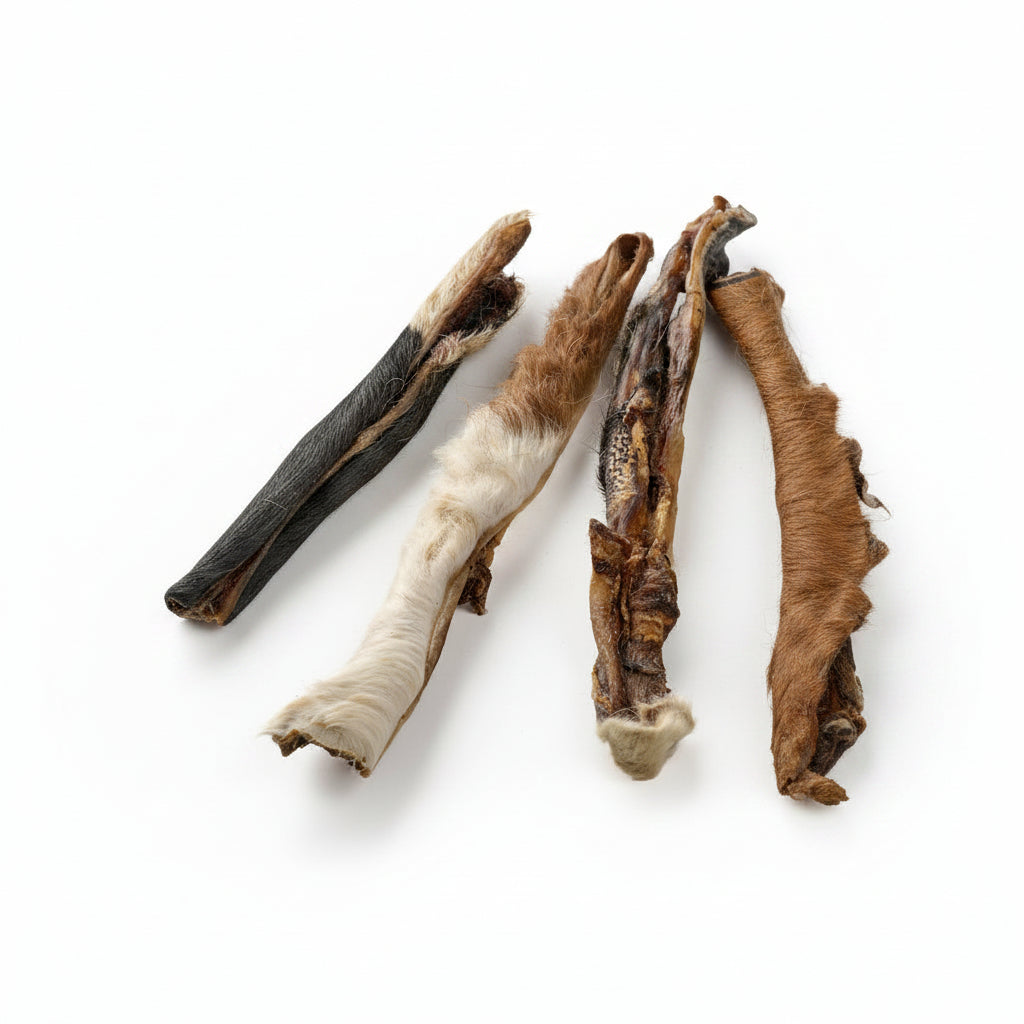 Nötskinn med päls – 100 % naturligt hundtugg av nöt