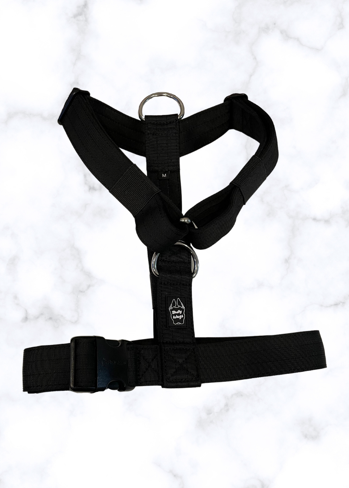 Bully Wags - Y Strap Adventure Sele - Svart: Svart / Liten