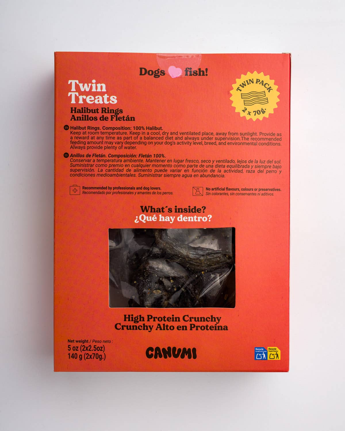 Twin Treats – Ringar av hälleflundra 2 × 70 g