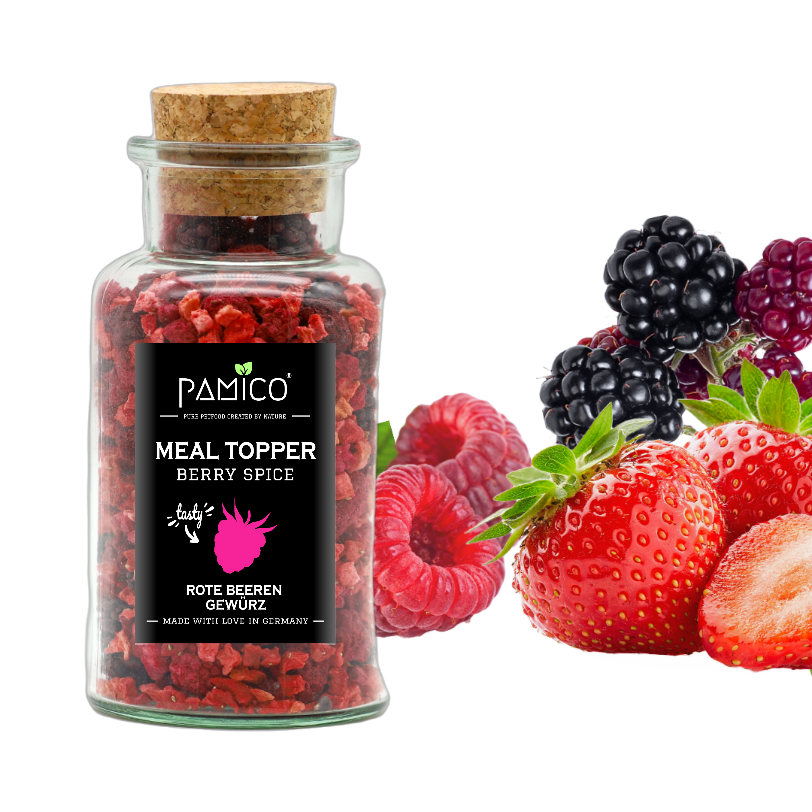 Superfood BARF-topping med röda bär för hundar & katter
