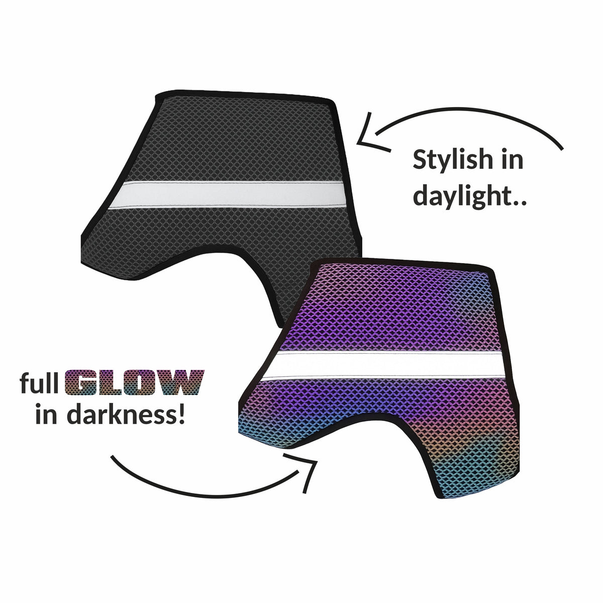 GLOW – Helreflekterande reflexväst för hund med regnbågseffekt