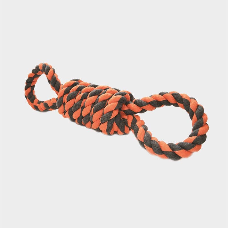 Nuts for Knots Flossrulle Extreme med 2 handtag – Slitstark dragleksak för hund