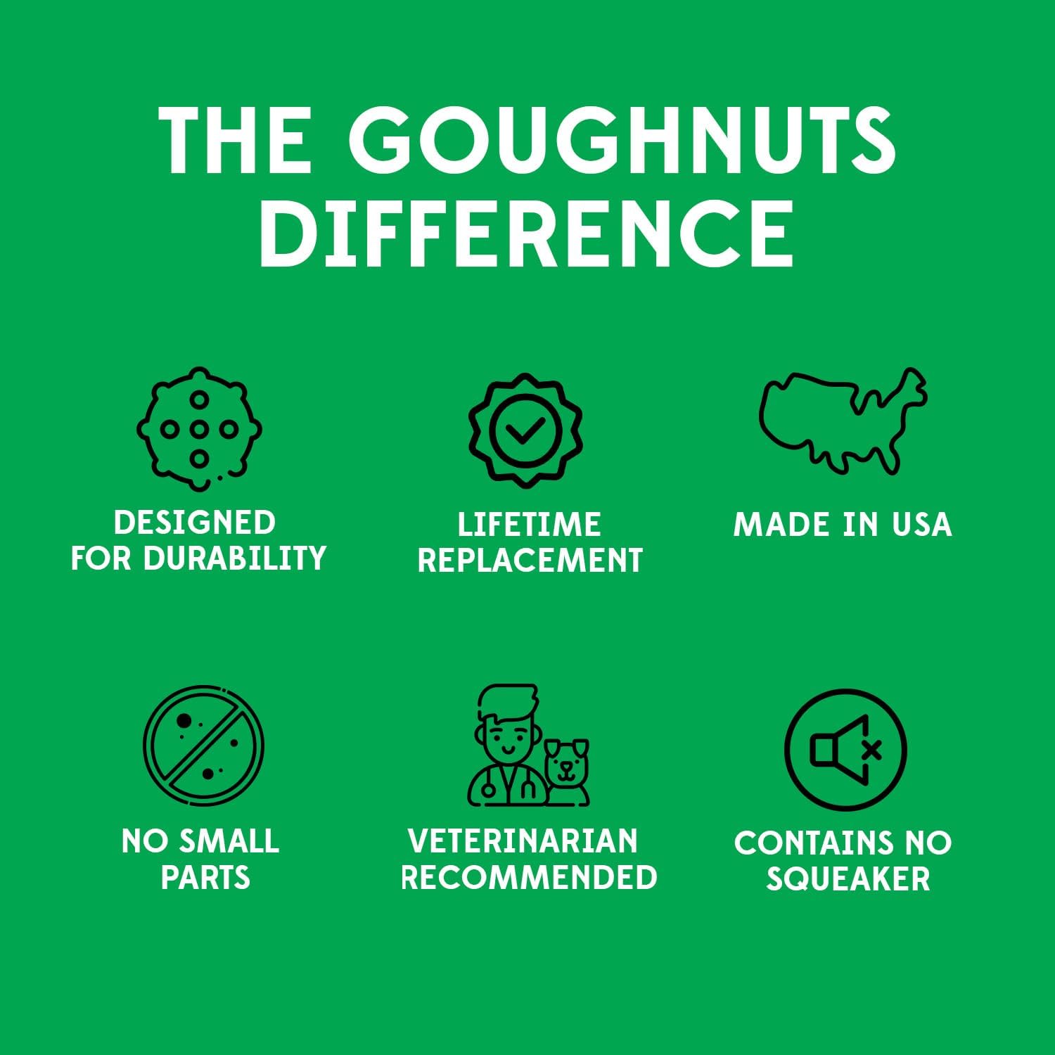 Goughnuts Original Vattenpinne Medium – Flytande apporteringsleksak för hundar 14–32 kg