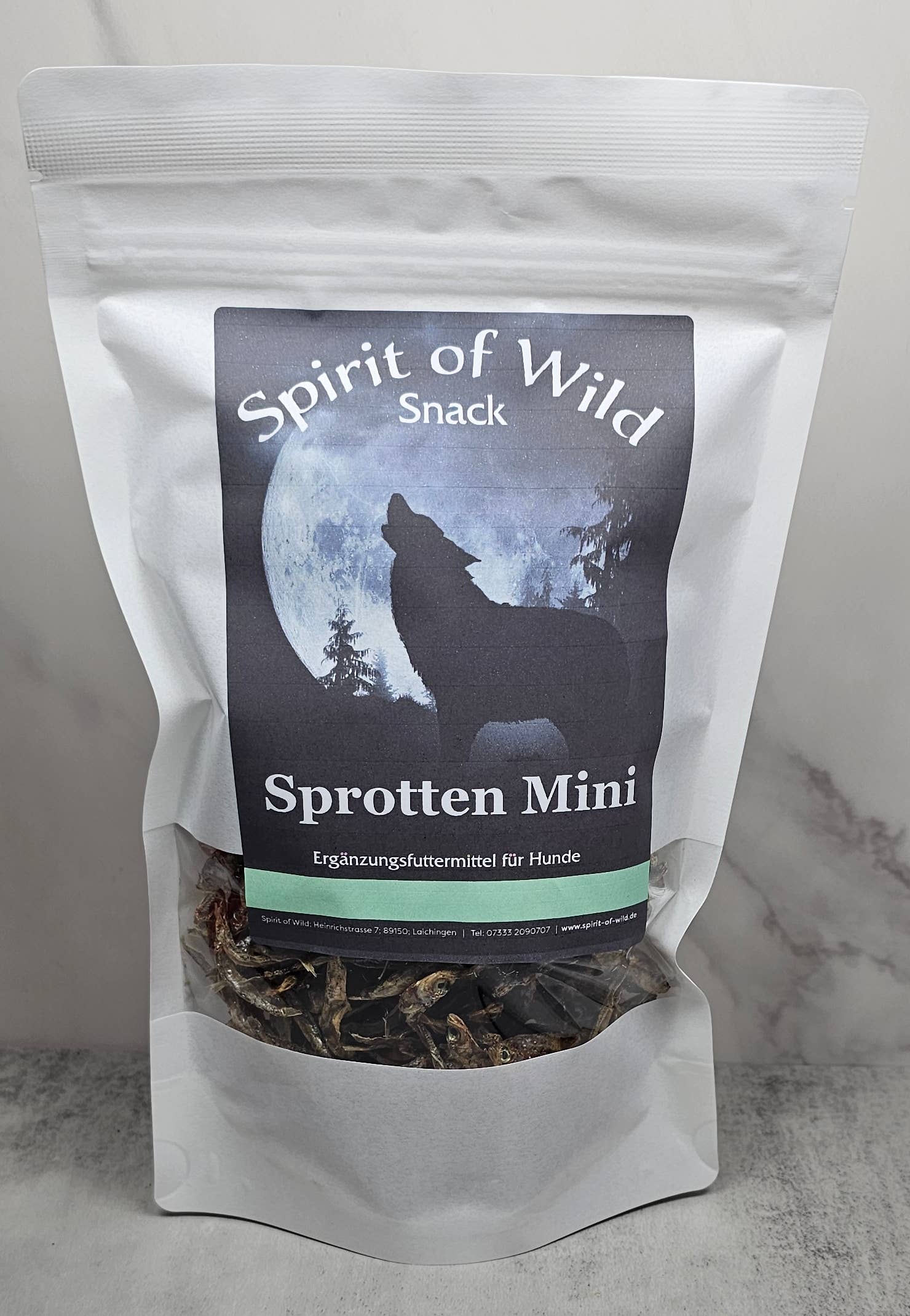 Snack sprotten mini 100 g – naturligt fiskgodis för hund