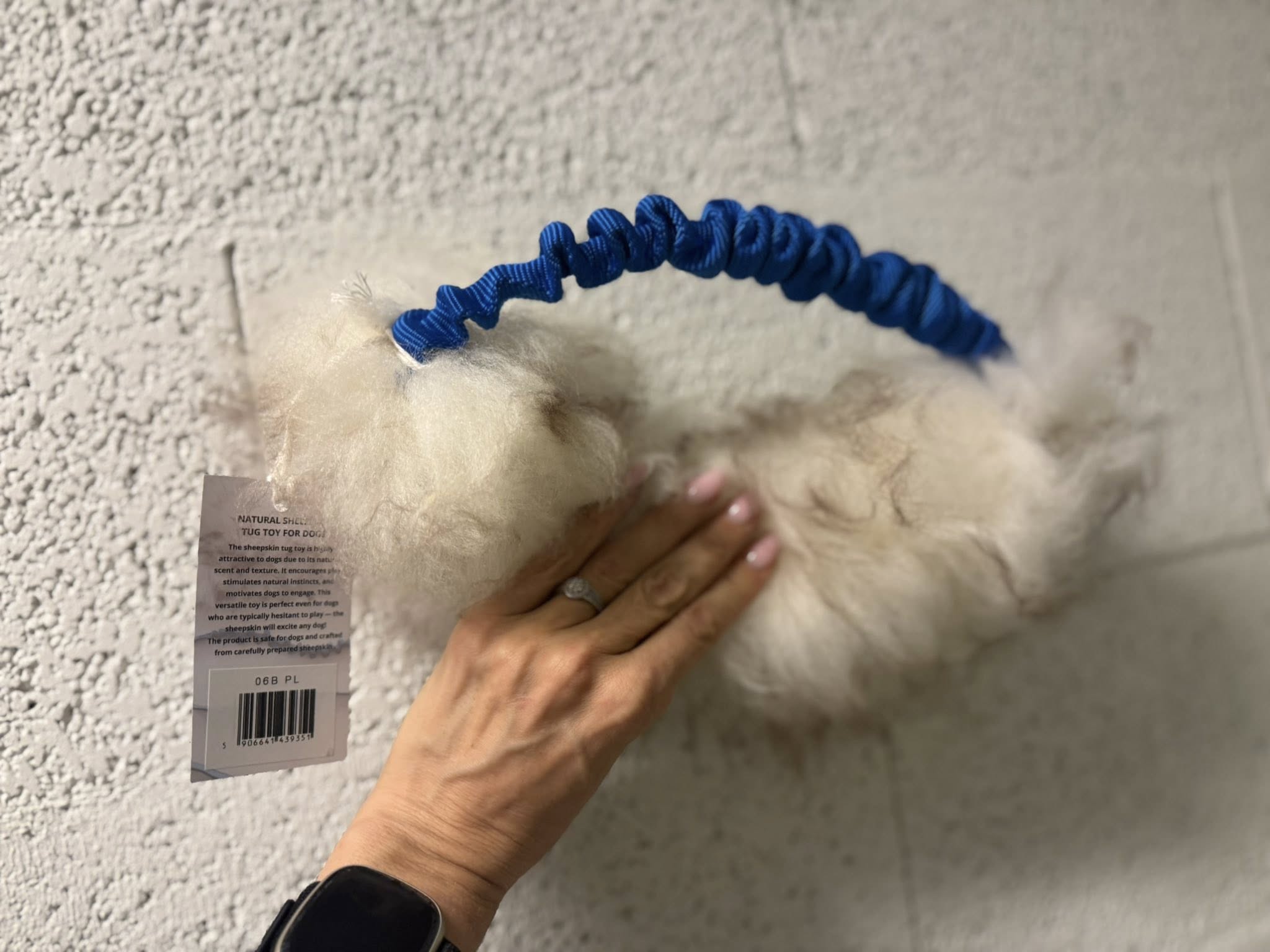 Psarvard Kampring för Hund – Kampleksak med Fårpäls & Bungee