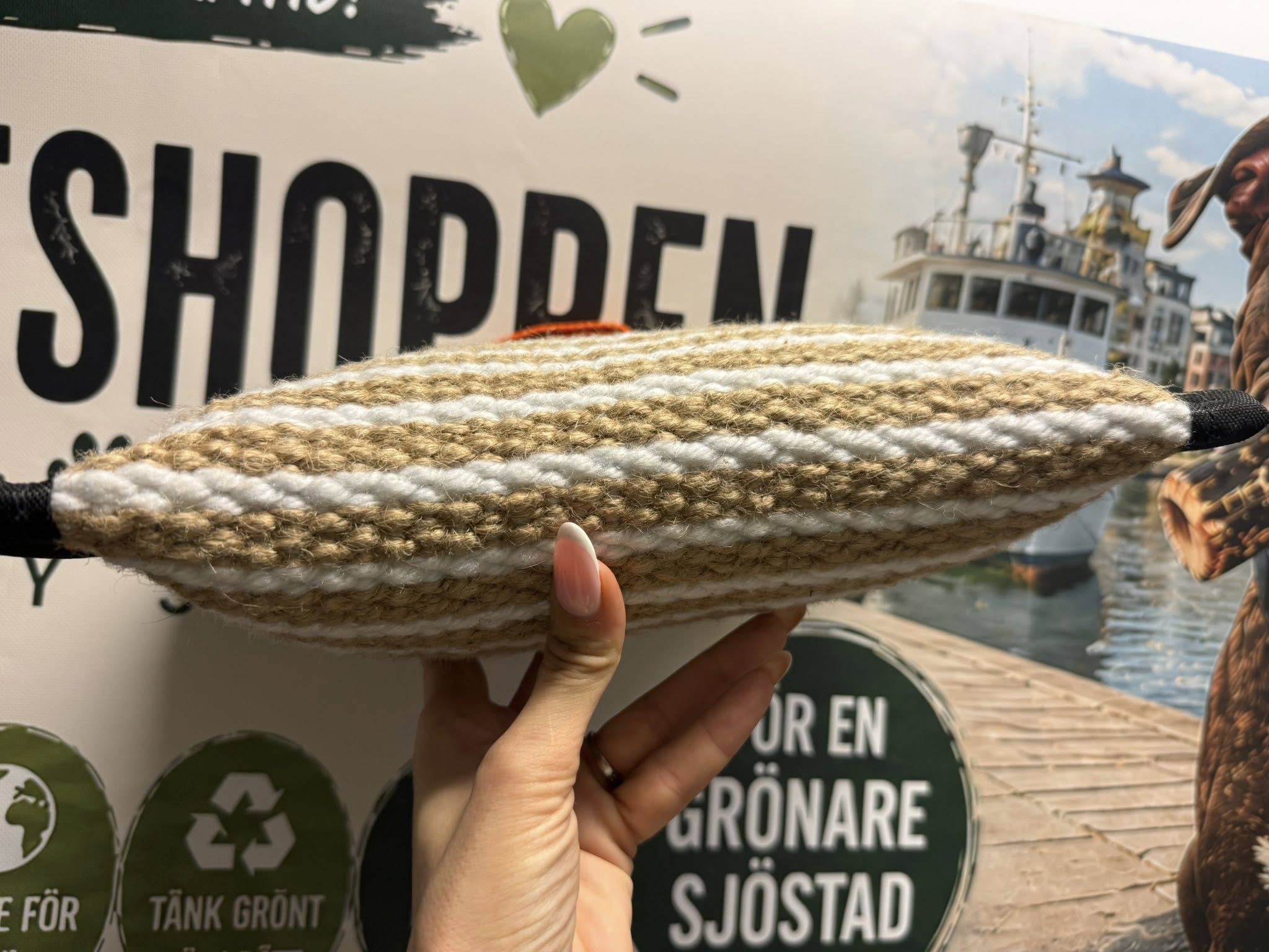 Wedge Pillow M Hard | Bitkudde i jute