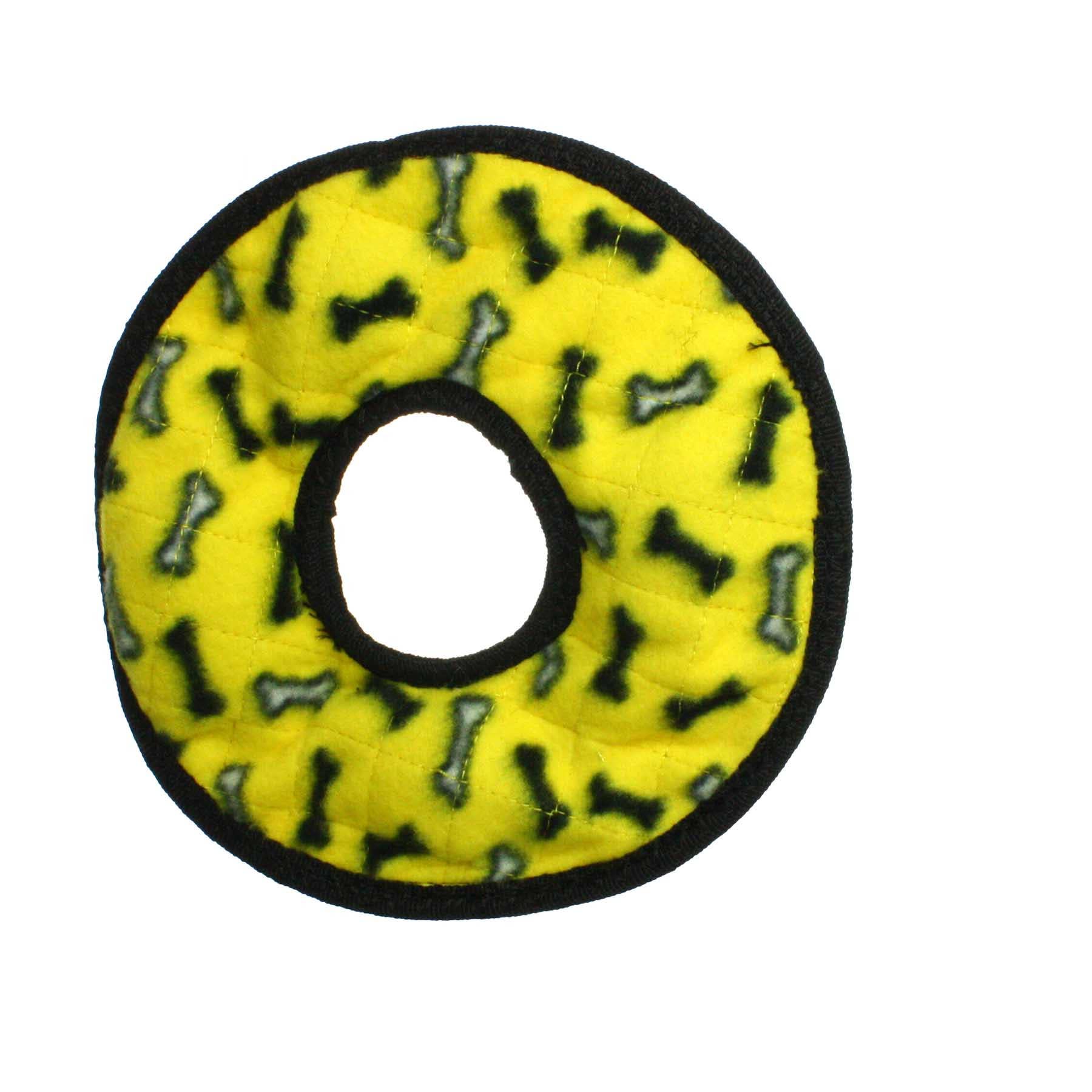 Tuffy No Stuff Ultimate Ring – Gul | Slitstark Squeaky Hundleksak