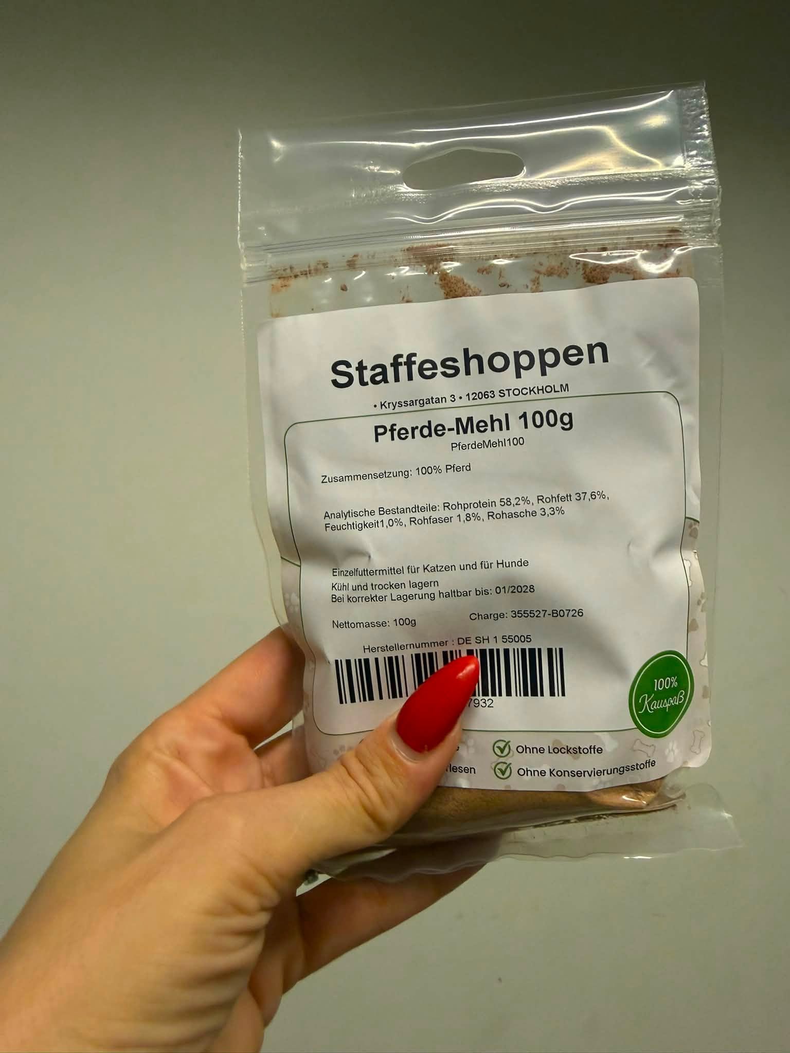 Laxmjöl – Monoprotein Fodertopping av 100 % Lax 100 g