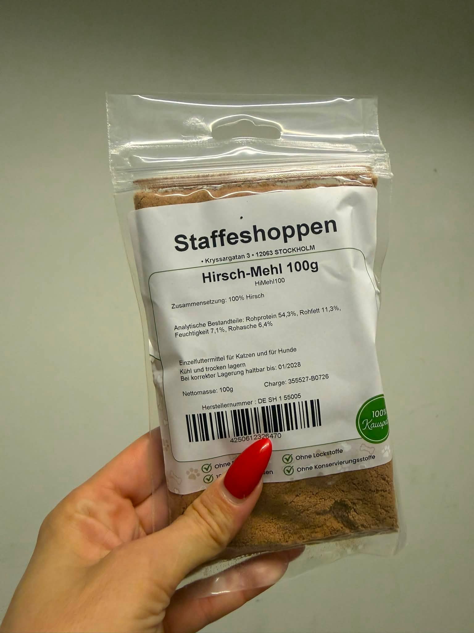 Laxmjöl – Monoprotein Fodertopping av 100 % Lax 100 g