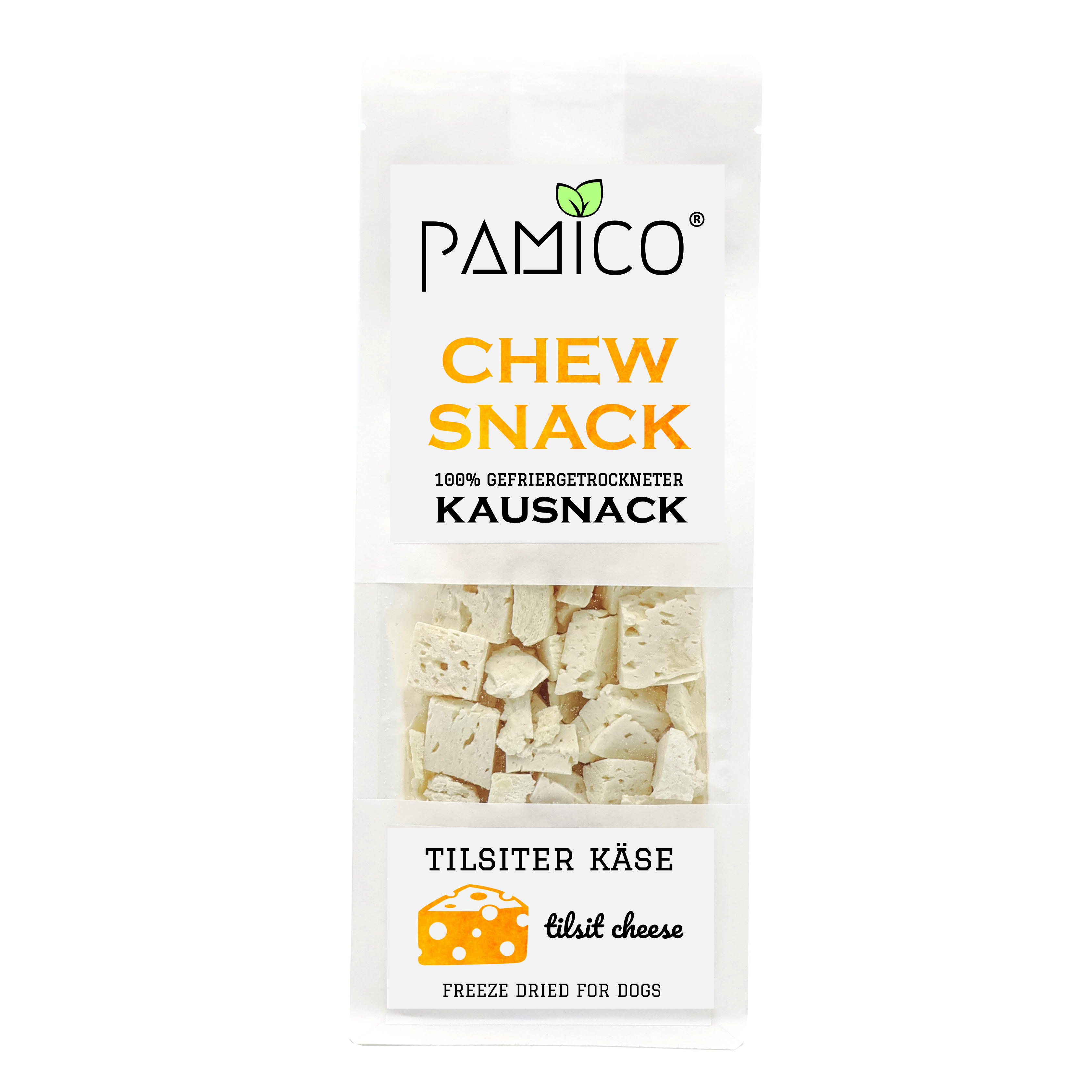 Pamico – Frystorkad ost (Tilsiter, utan salt) | Proteinrikt tuggodis för hundar