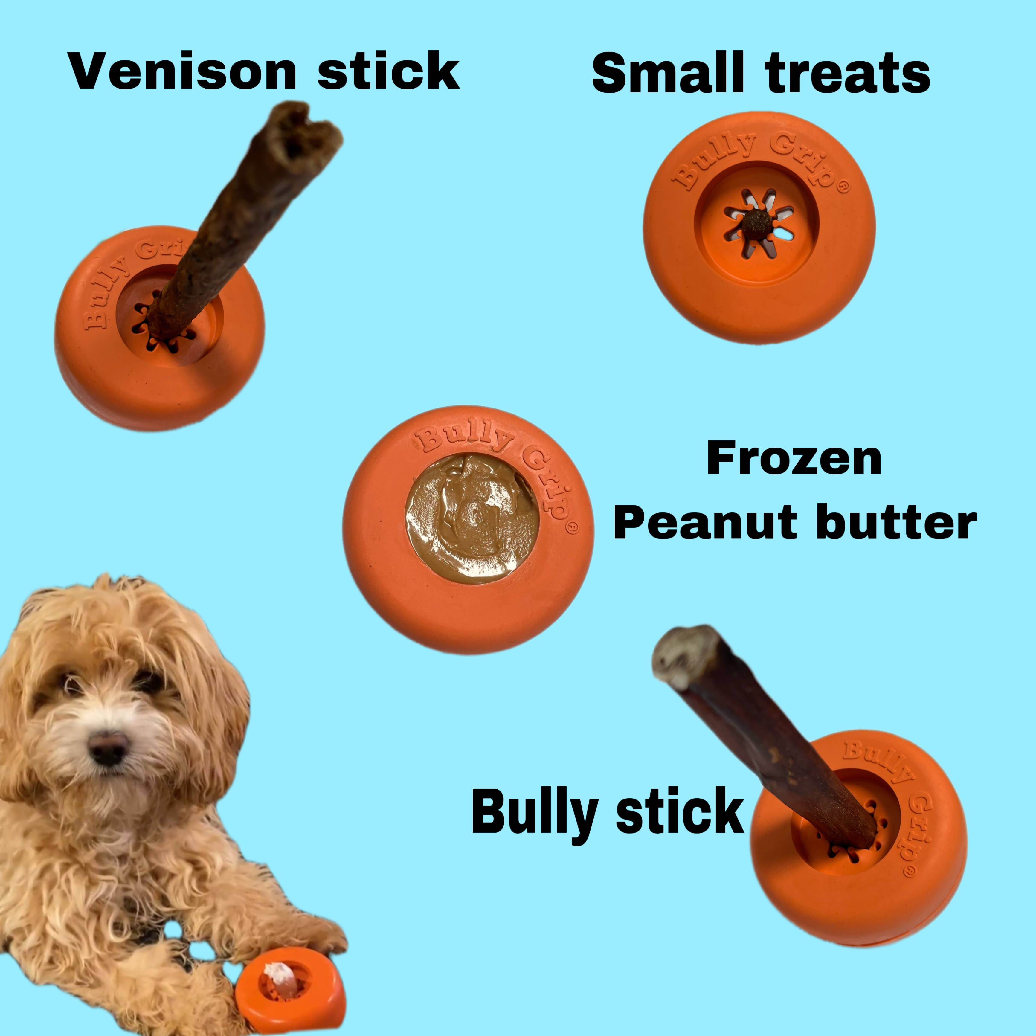 Tugghållare Medium -säkrare tugg för bully sticks, yakost & horn