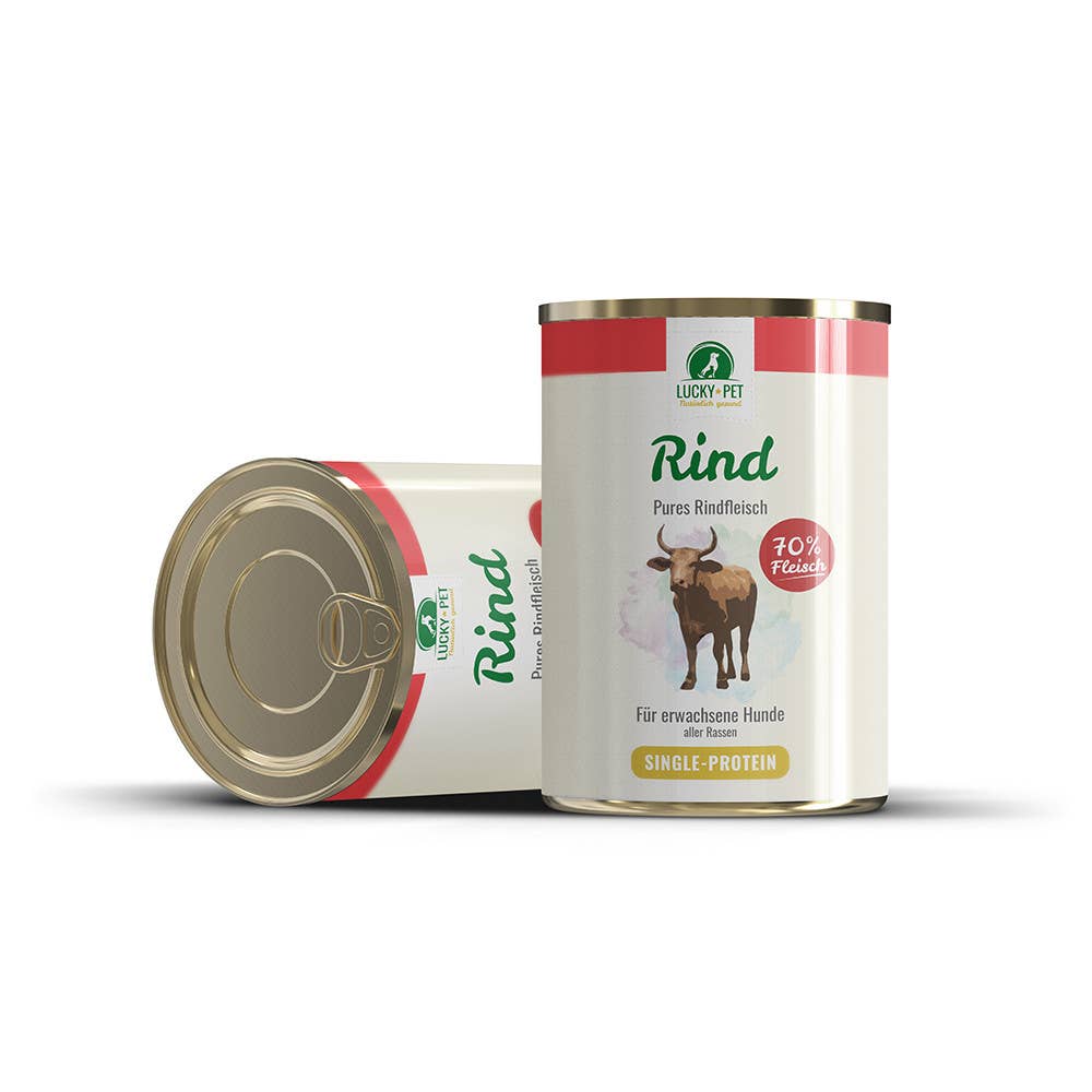 Lucky-Pet Rent Nötkött 800 g – Våtfoder med 70 % nötkött