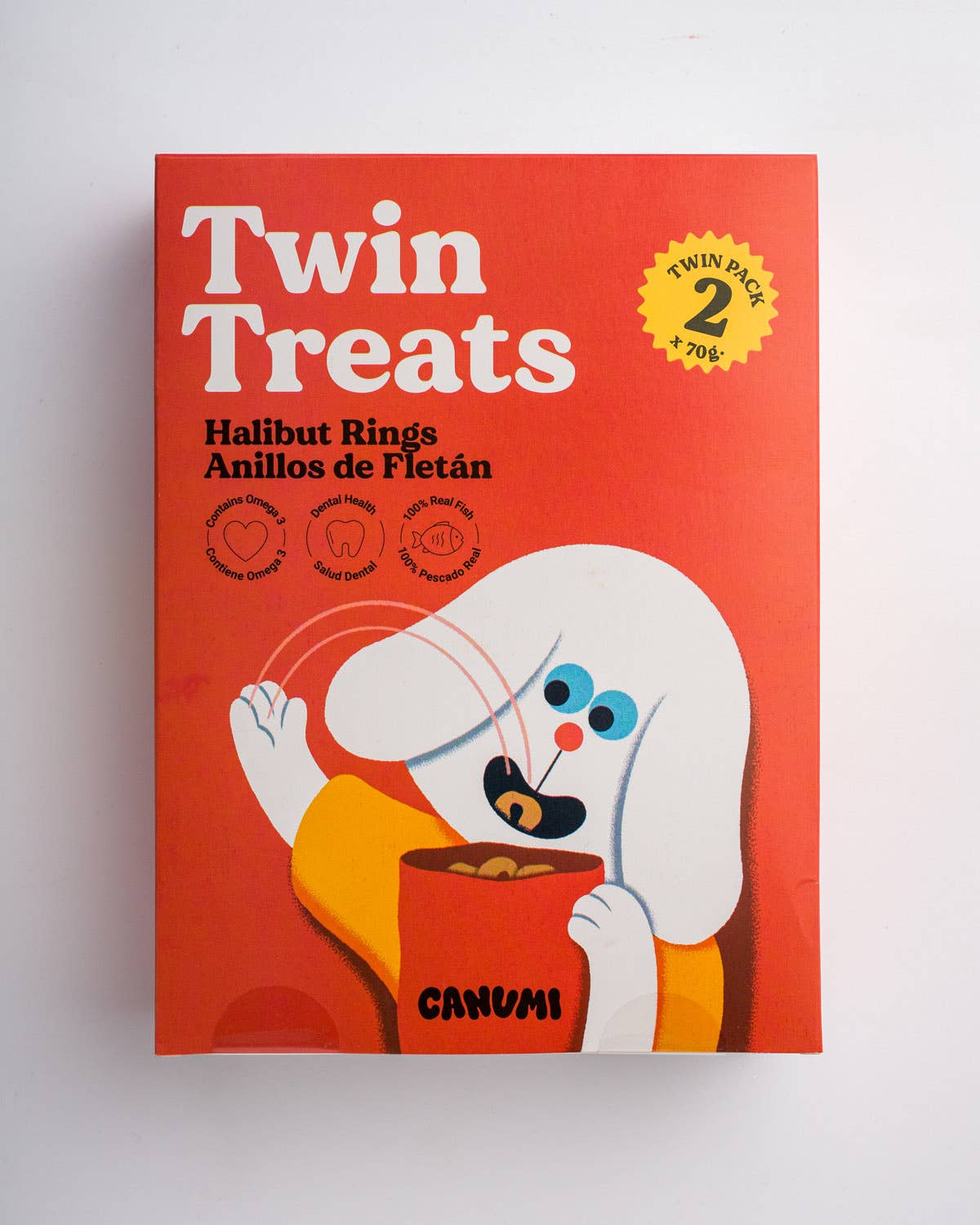 Twin Treats – Ringar av hälleflundra 2 × 70 g