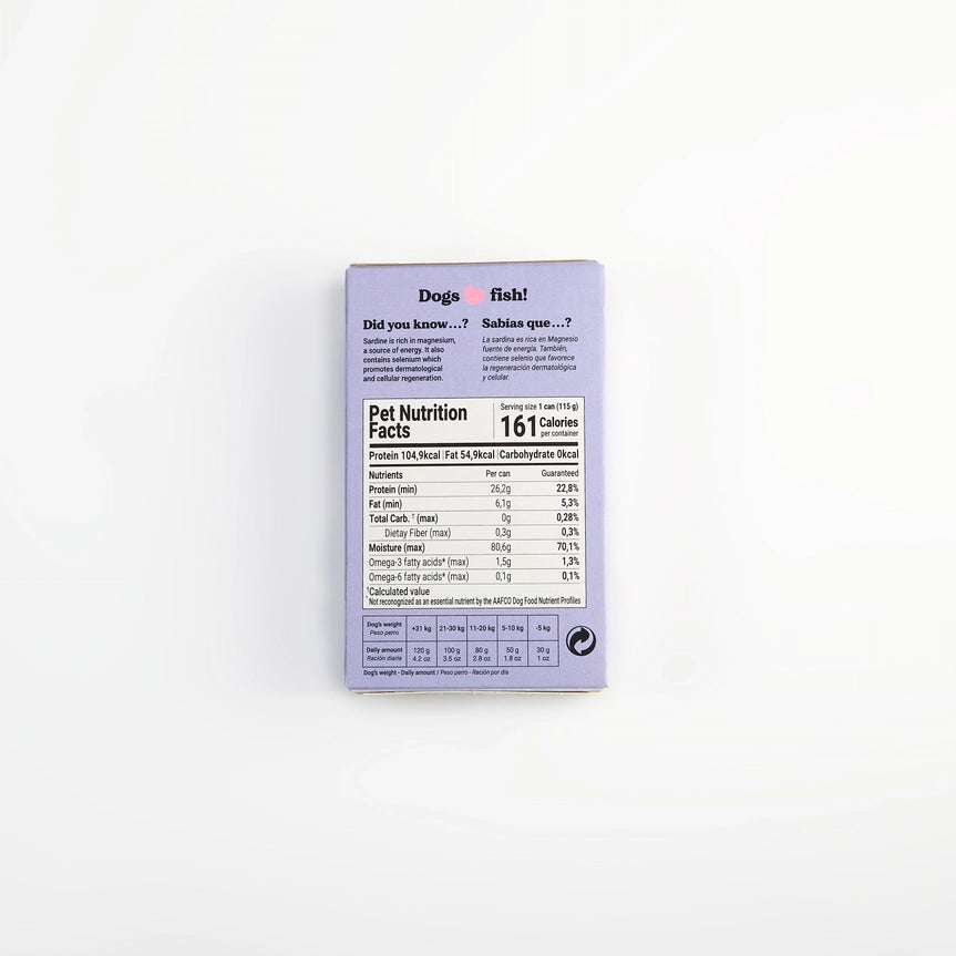Canumi Naturliga Sardiner 115 g – Hel fisk till hund och katt