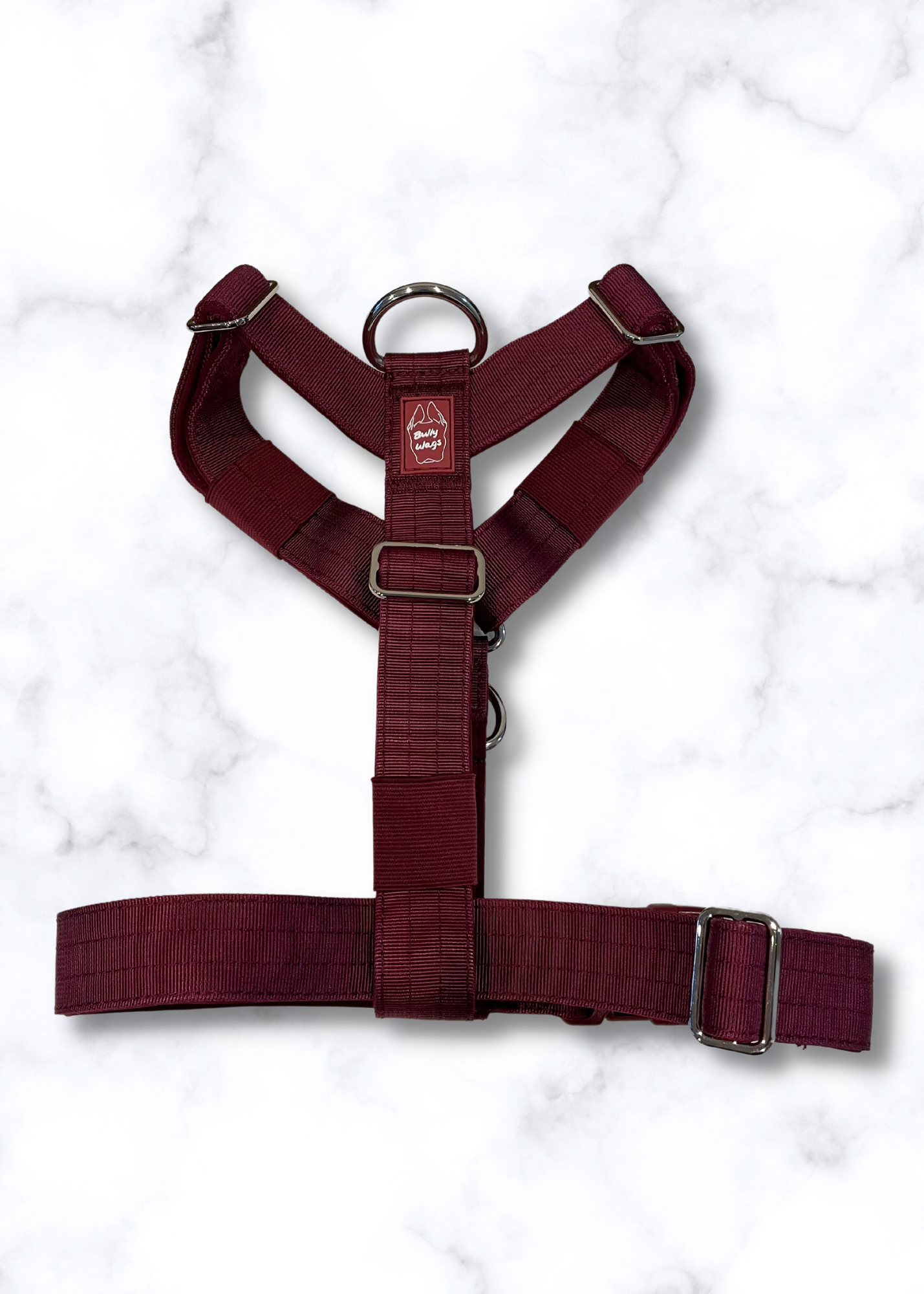 Bully Wags - Y Strap Adventure Harness - Körsbärsvin: Körsbär vin / Liten