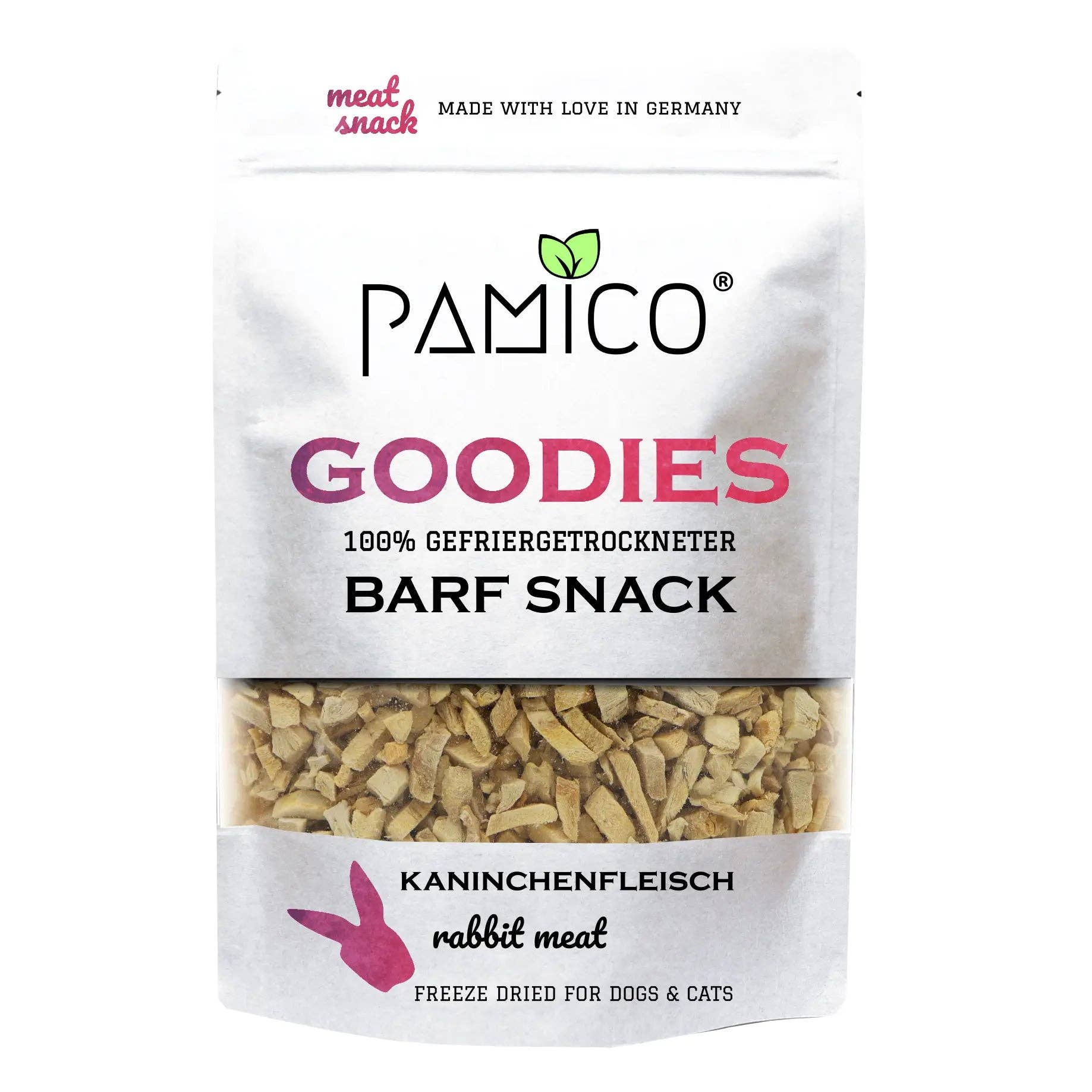 Pamico – Frystorkat kaninkött | BARF Snack för hundar & katter