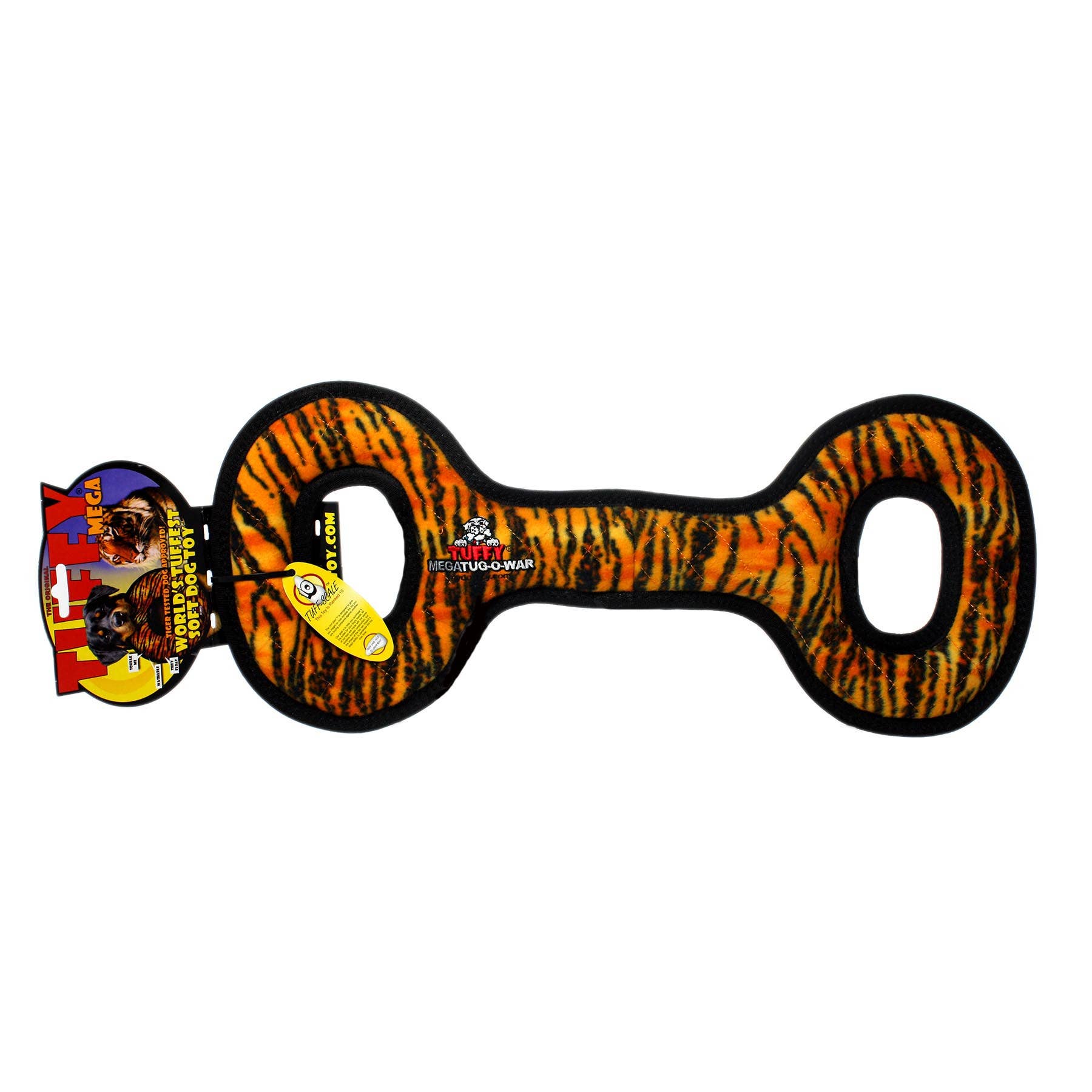 Tuffy Mega Tug Oval Tiger – Extra slitstark pipande dragleksak