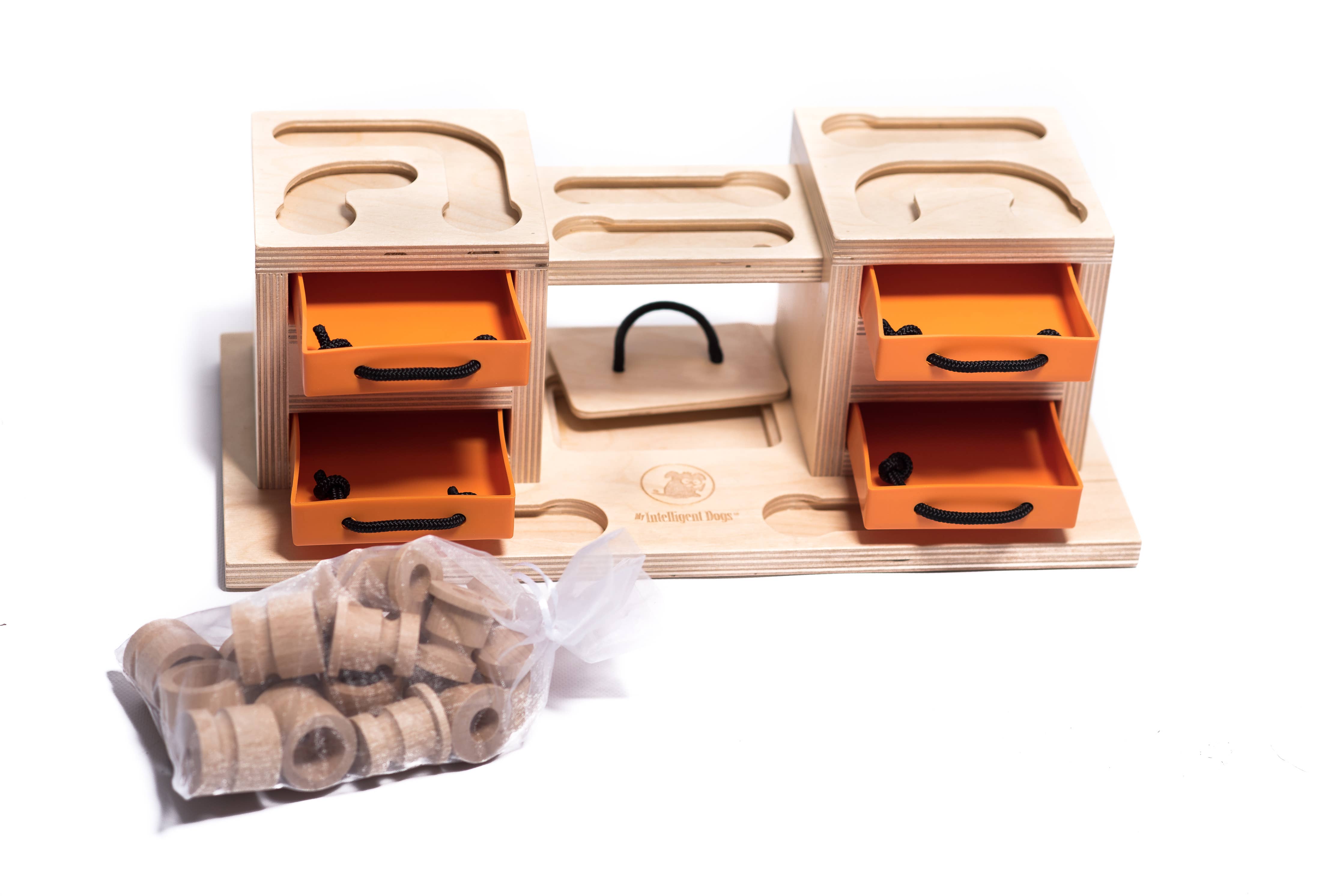 My Intelligent Dogs® Two Towers – avancerat intelligensspel i trä för hundar