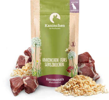 Herrmann's Selection Sensitive Kanin 150 g – monoproteinfoder med viltfångad kanin