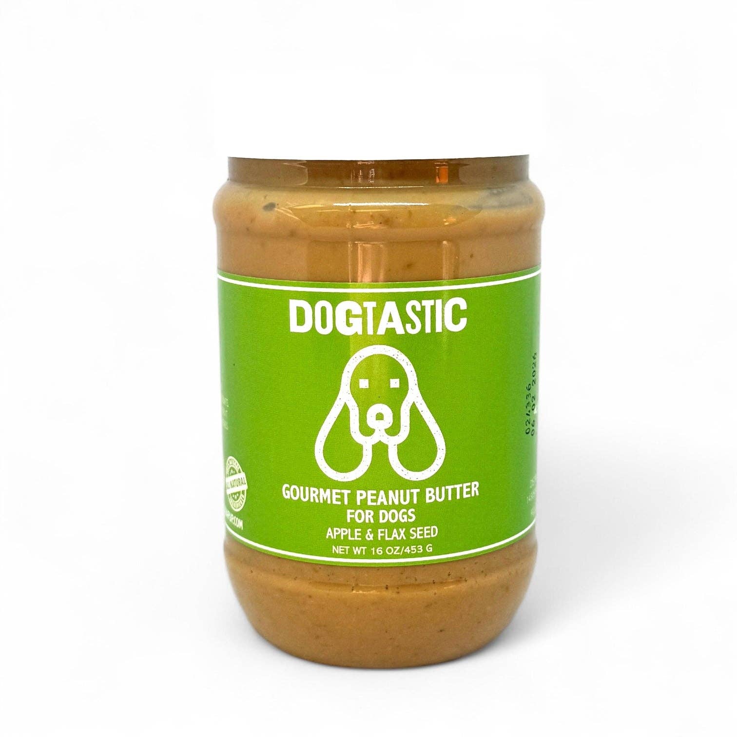 Dogtastic Jordnötssmör för Hund – Äpple & Linfrö | Berikning & Aktivering