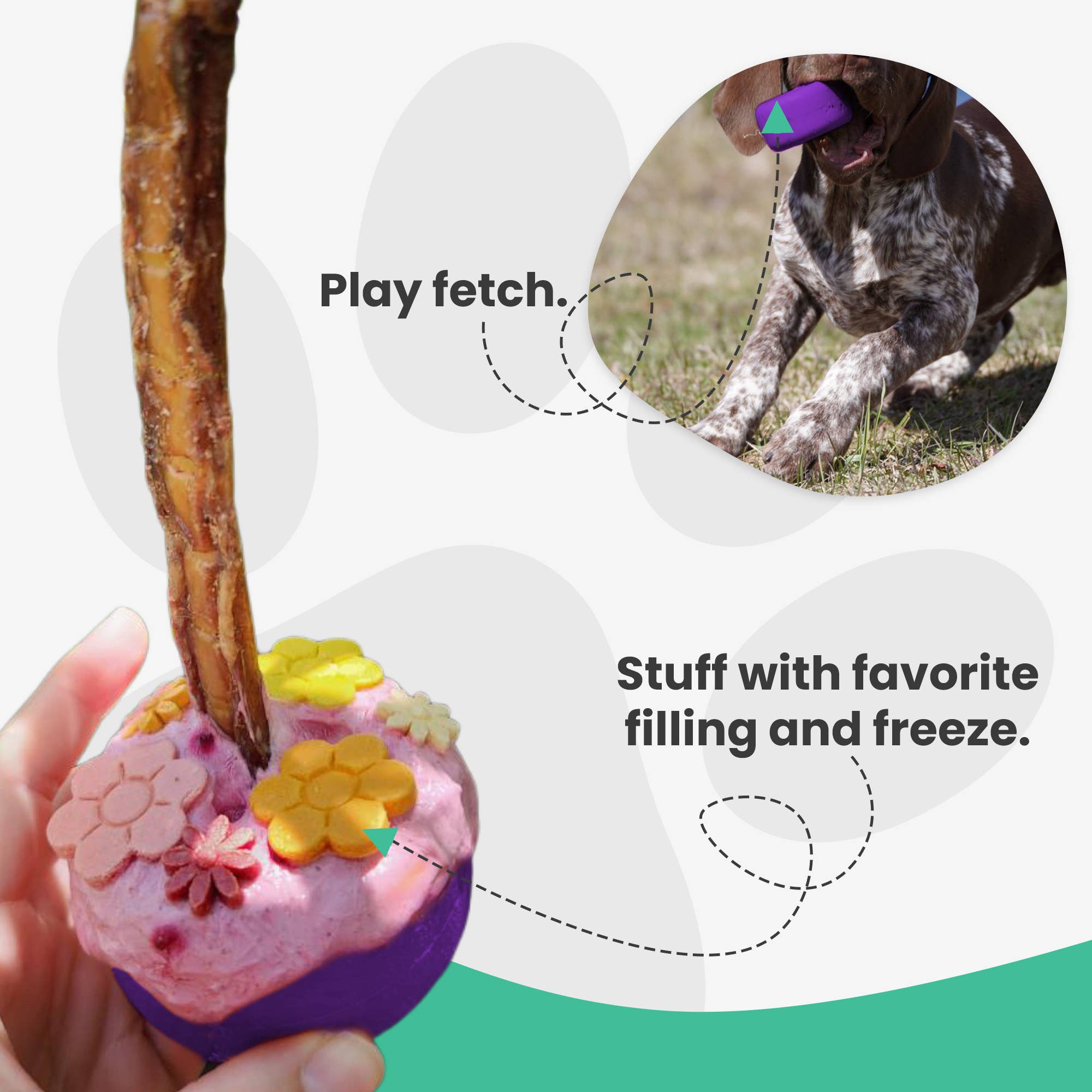 Tugghållare Medium -säkrare tugg för bully sticks, yakost & horn