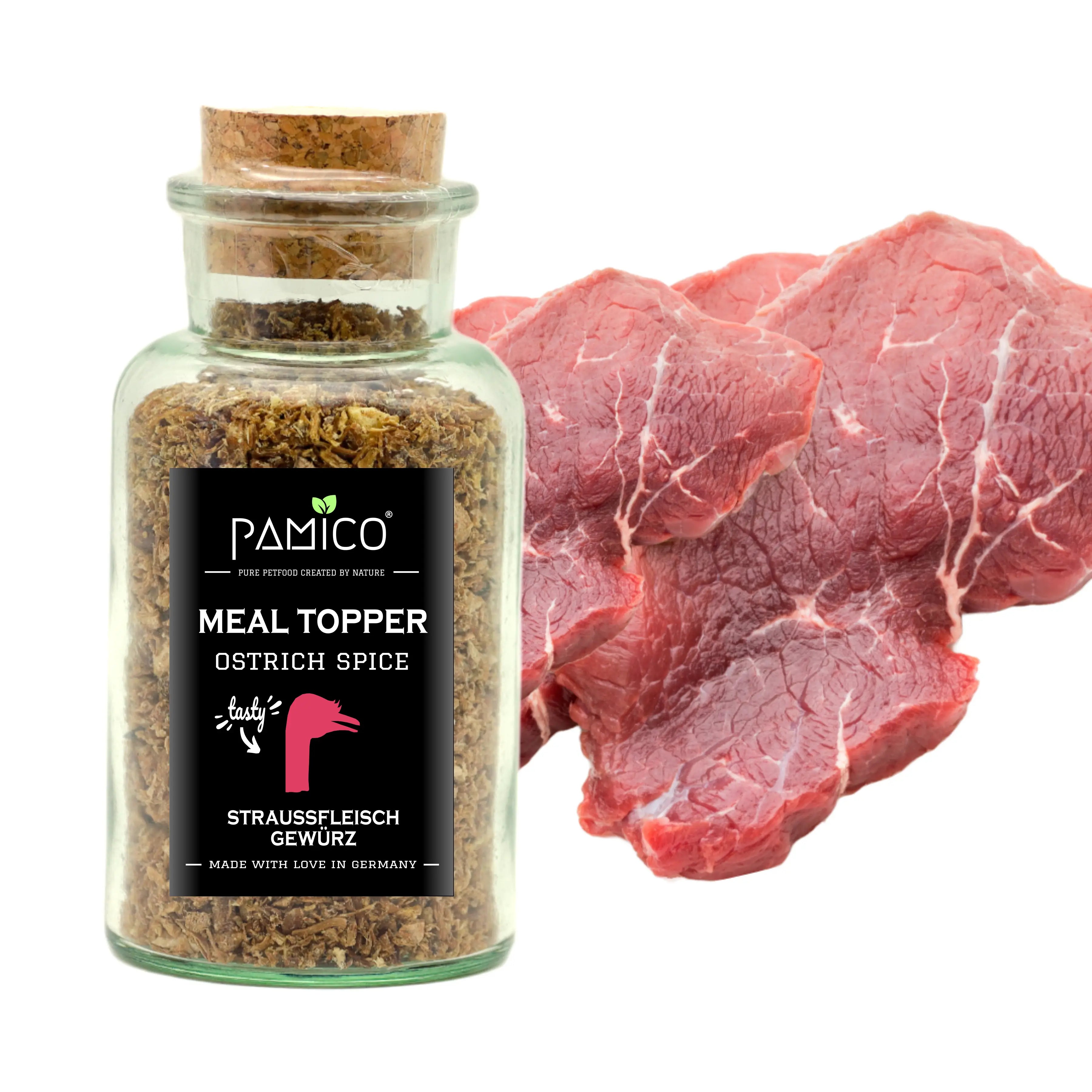 Pamico – Måltidstopp Struts | Naturlig BARF-topping för hundar & katter