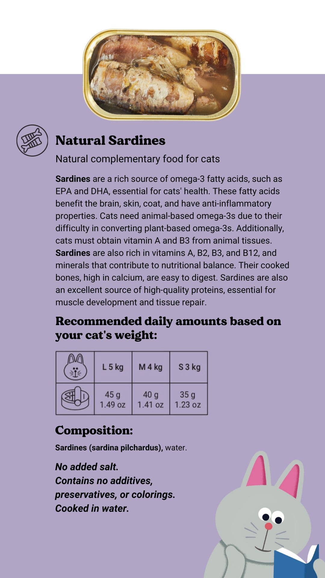 Naturliga Sardiner 120 g – Naturlig topping för hund & katt