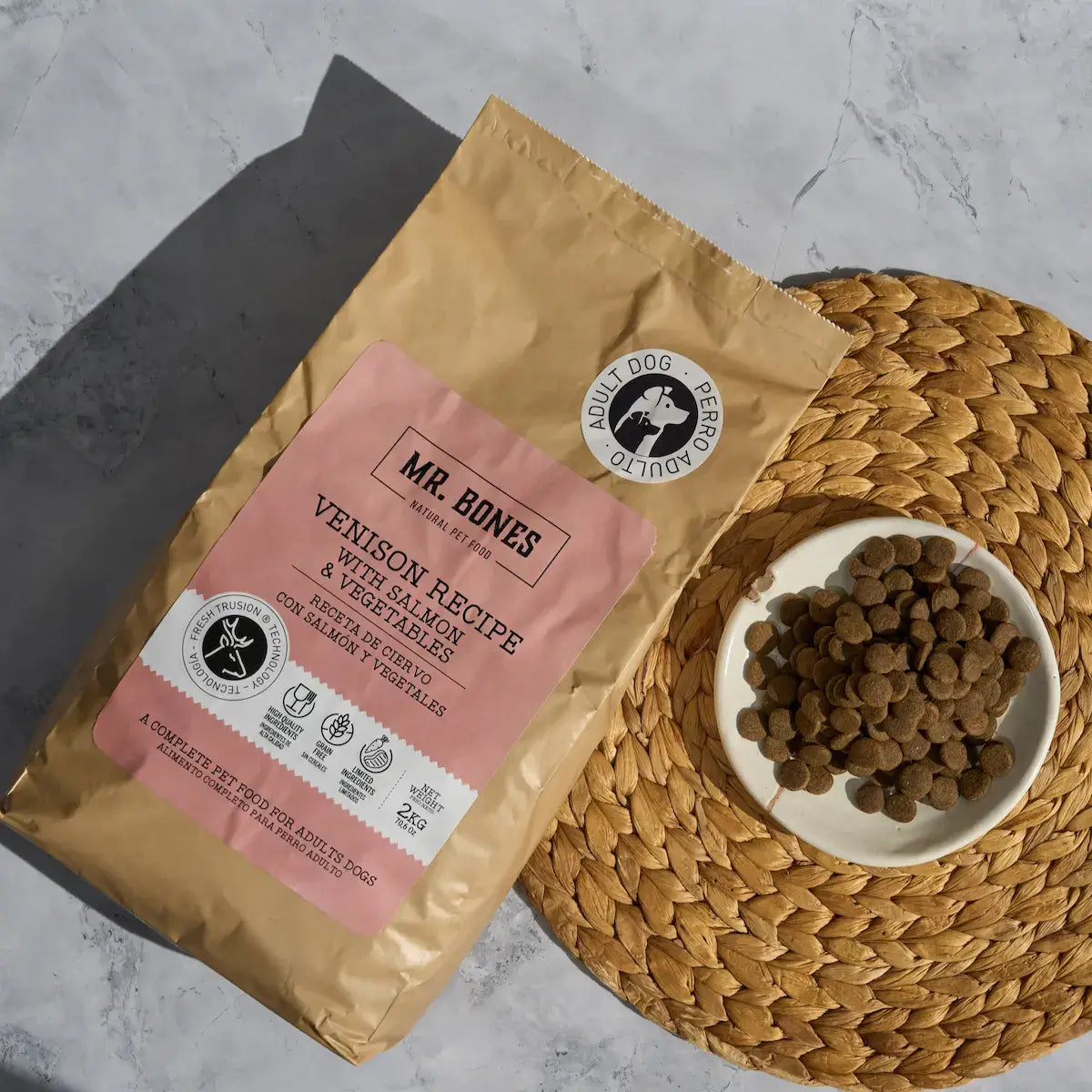 Mr.Bones - Natural Pet Products - Torrfoder för hundar – Spannmålsfritt recept med rådjur