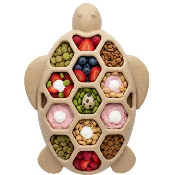SodaPup Dog Toys - Turtle Hållbar nylontugg- och berikningsleksak: Sköldpadda Nylon Leksak - Brun
