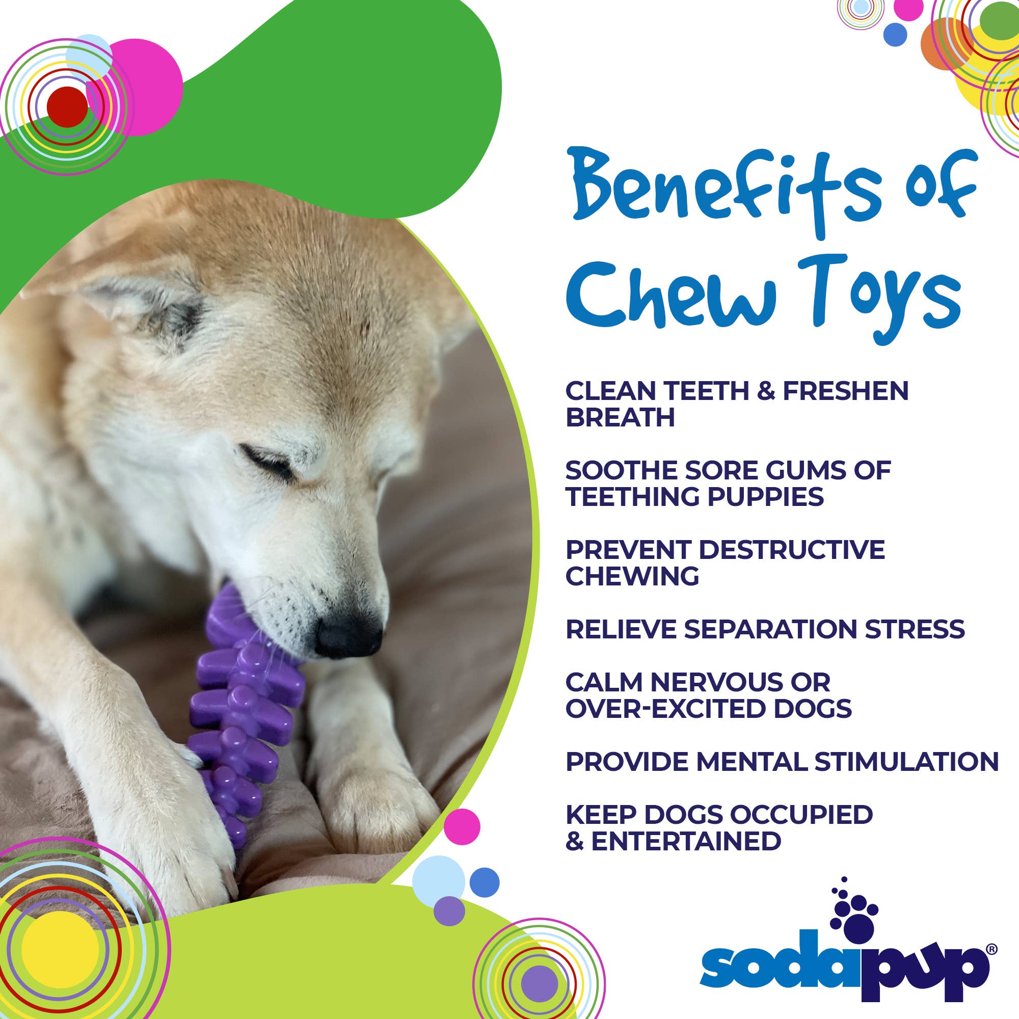 SodaPup Dog Toys - Fish Bone Ultra Slitstark Nylon tuggleksak: Brun