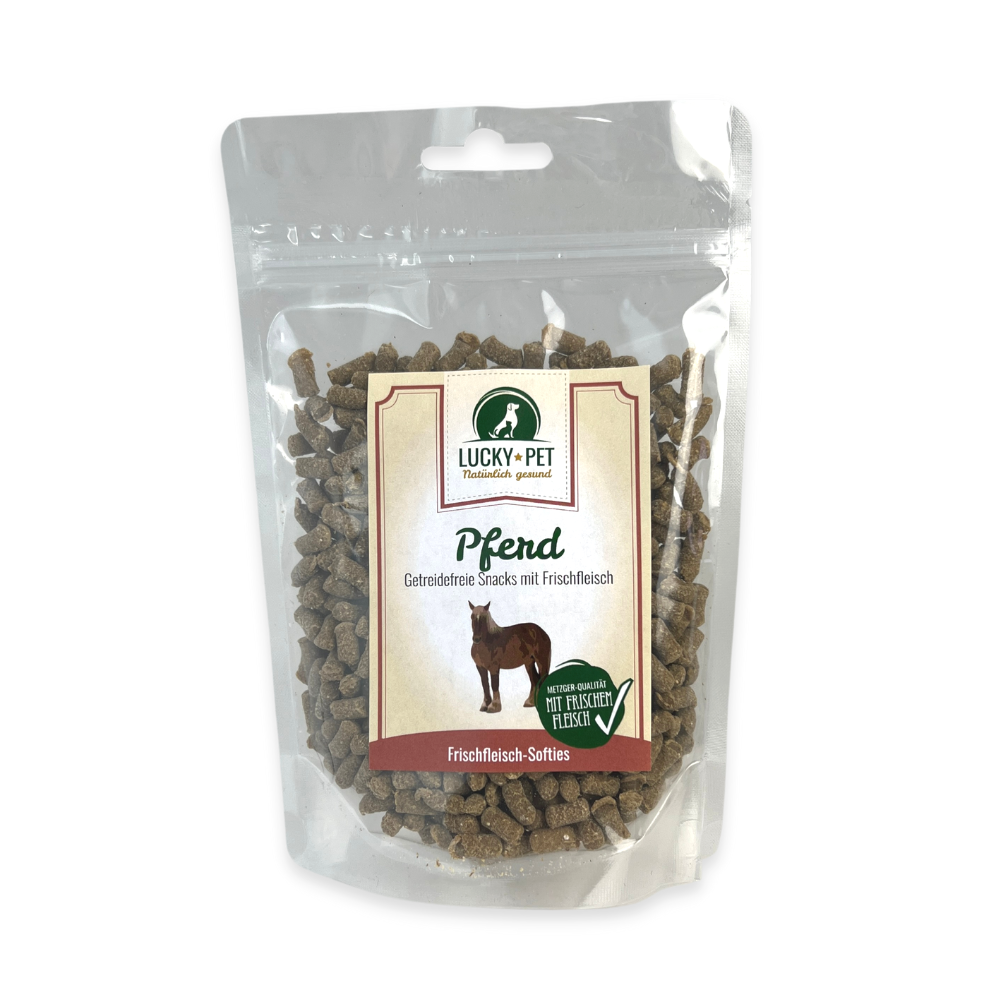 Lucky-Pet Softies Häst 200 g – Mjuka träningsgodis med färskt hästkött