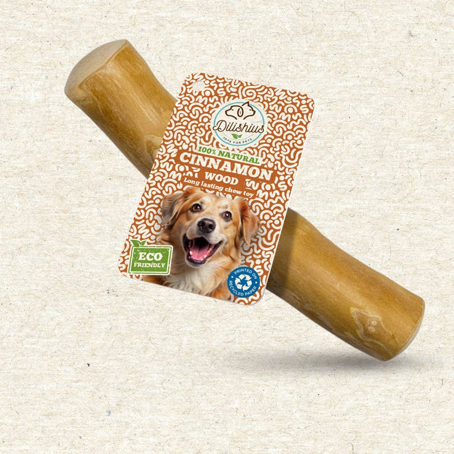 Dilishius Cinnamon Wood Dog Chew – Naturlig tuggleksak av kanelträ | Premium
