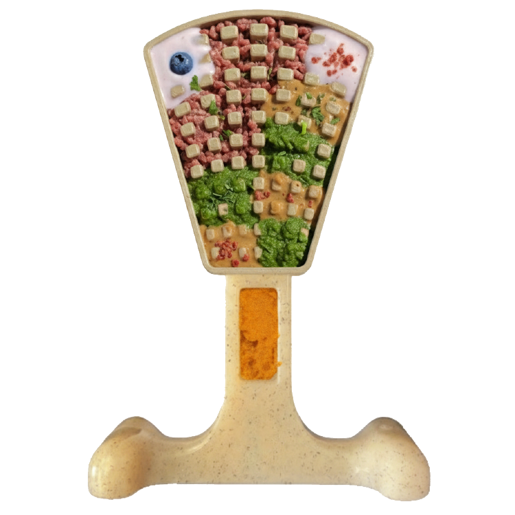 Waffle Tower – nylontugg och berikningsleksak för hund
