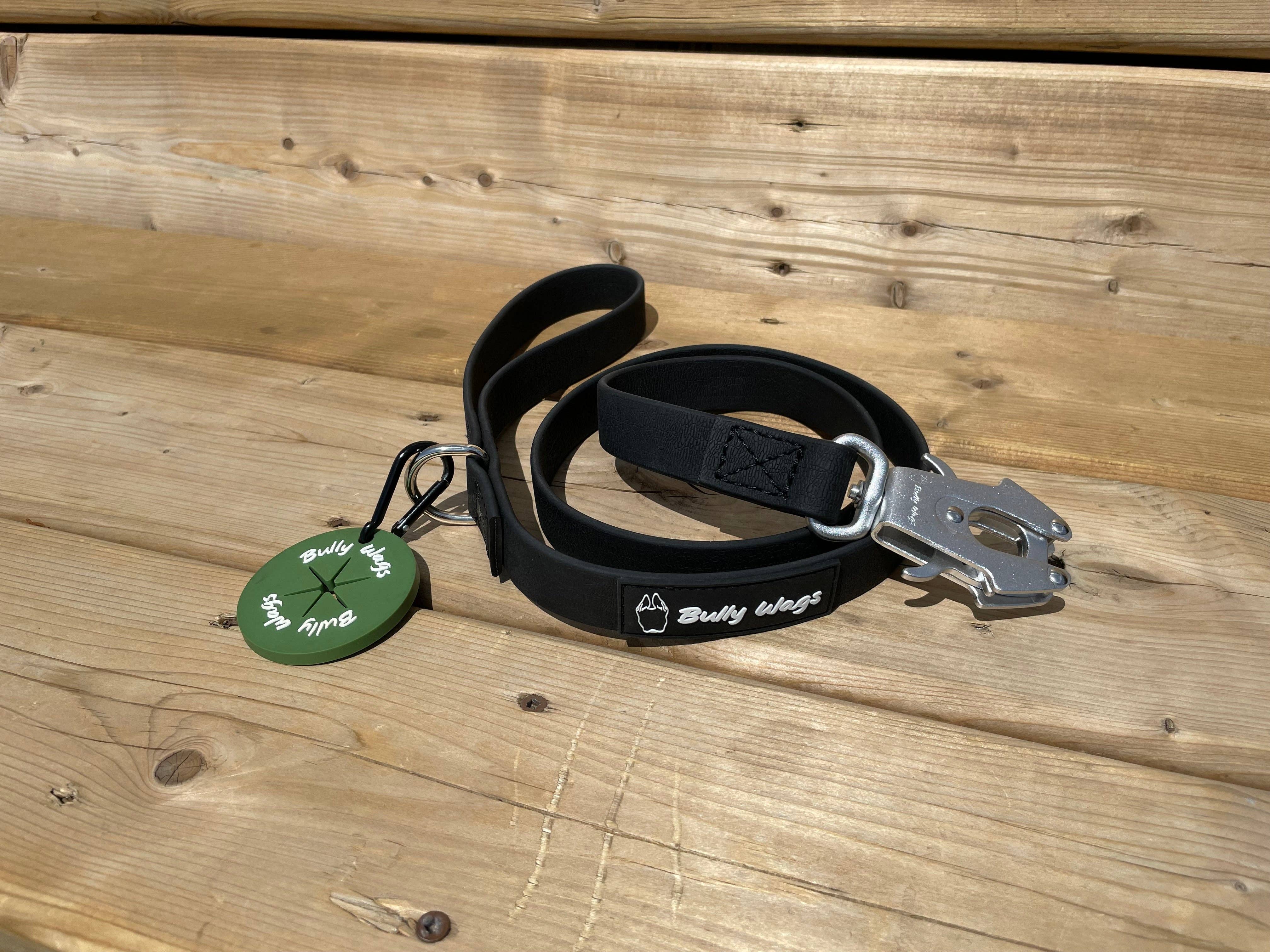 Bully Wags - Vattentät PVC Hundkoppel: Silver / 180 cm