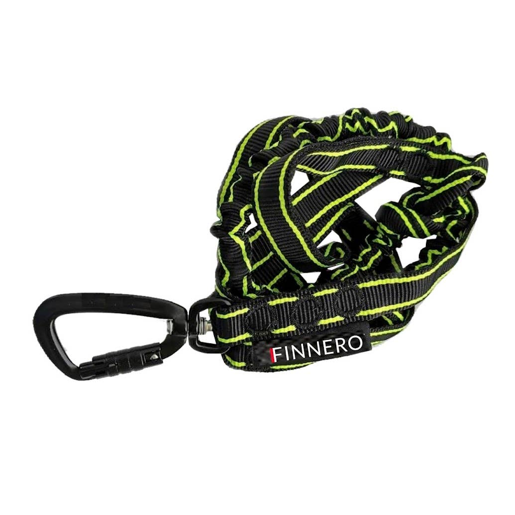 FINNERO POWER – Elastiskt hundkoppel med ryckdämpning och kontrollhandtag