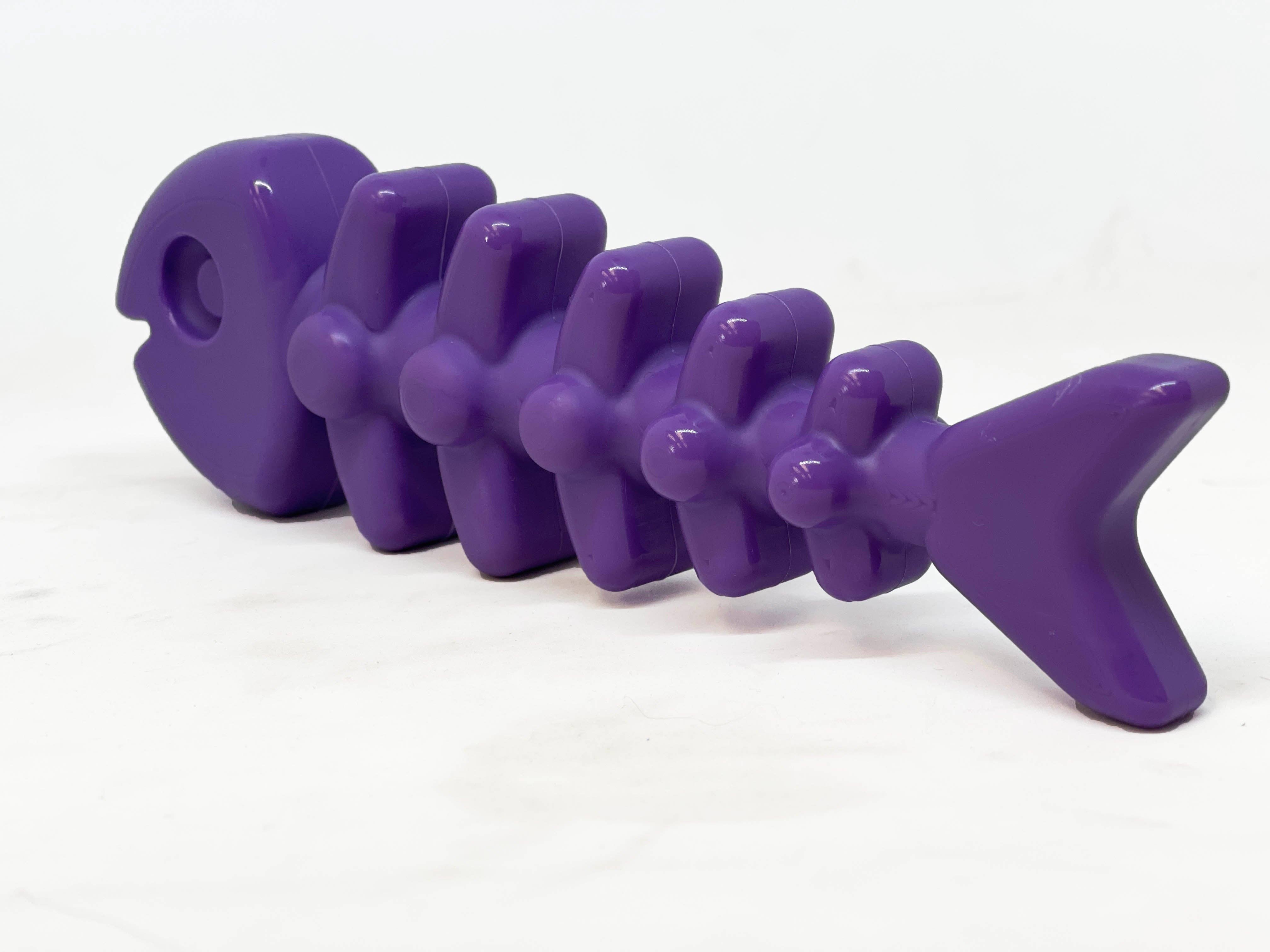 SodaPup Dog Toys - Fish Bone Ultra Slitstark Nylon tuggleksak: Brun