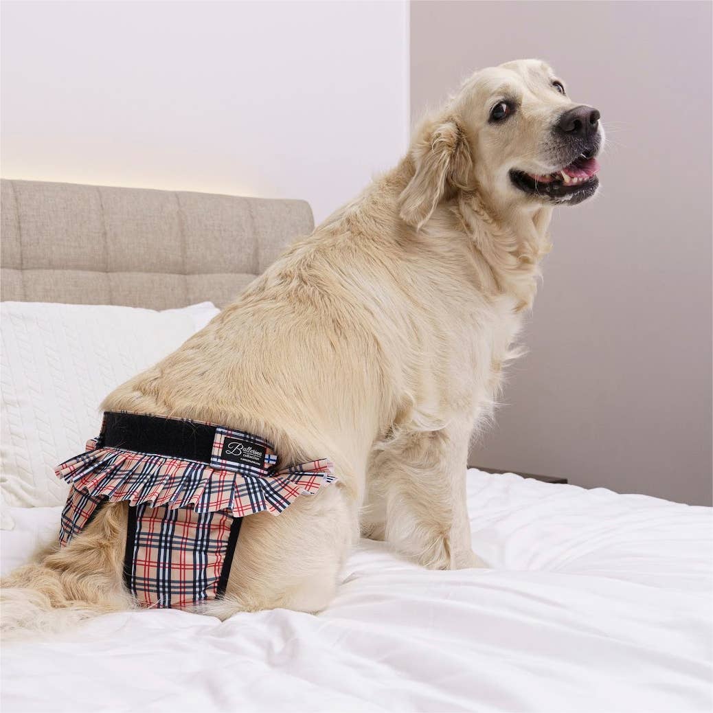 FINNERO BALLERINA Hundhygienbyxor – Rosa | Tvättbara tikskydd
