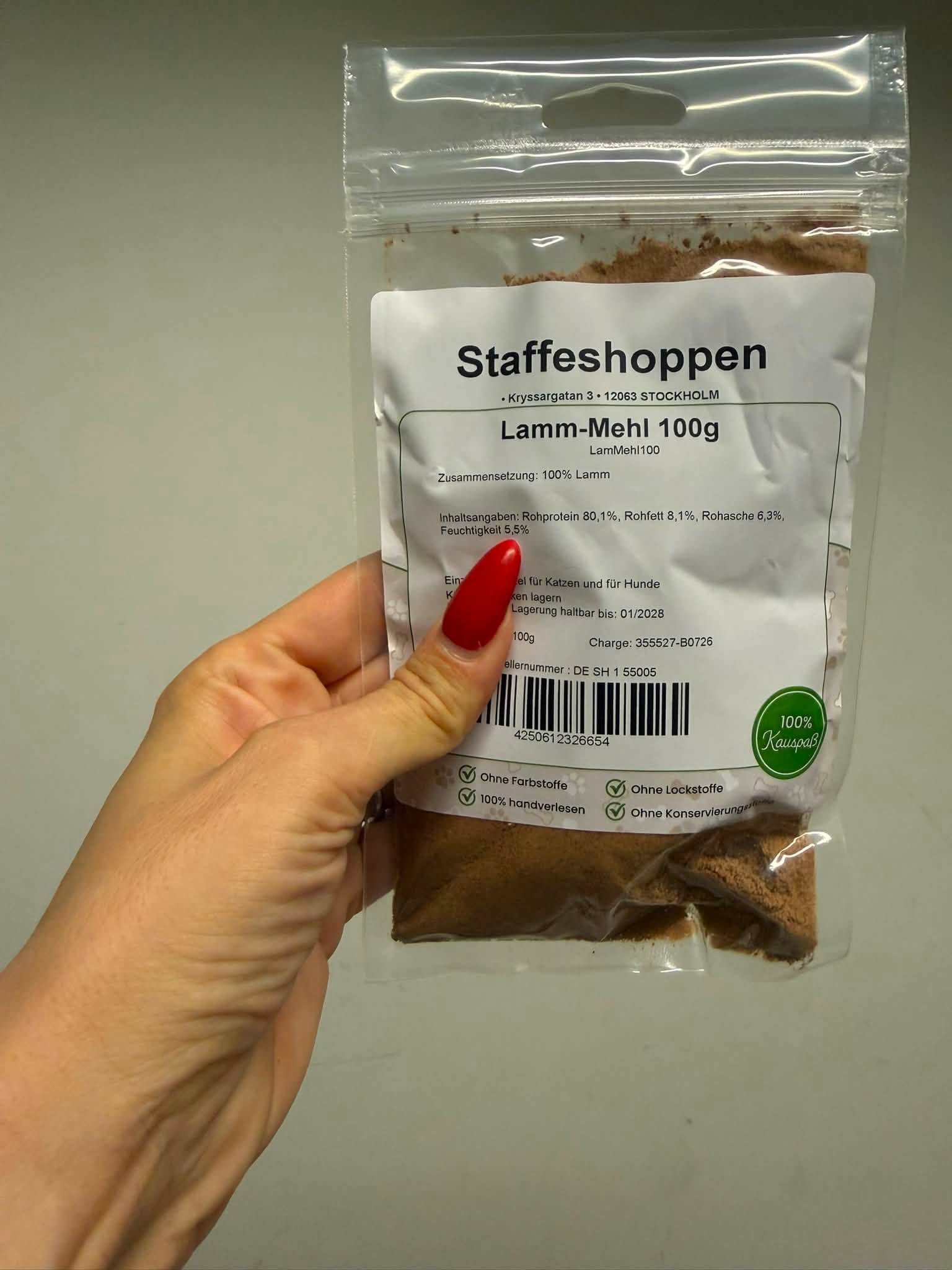 Laxmjöl – Monoprotein Fodertopping av 100 % Lax 100 g