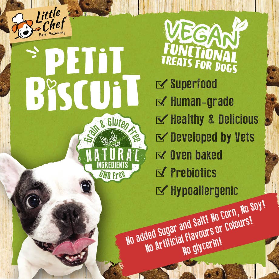 Little Chef Petit Biscuit – Glutenfritt & veganskt hundgodis 100 g