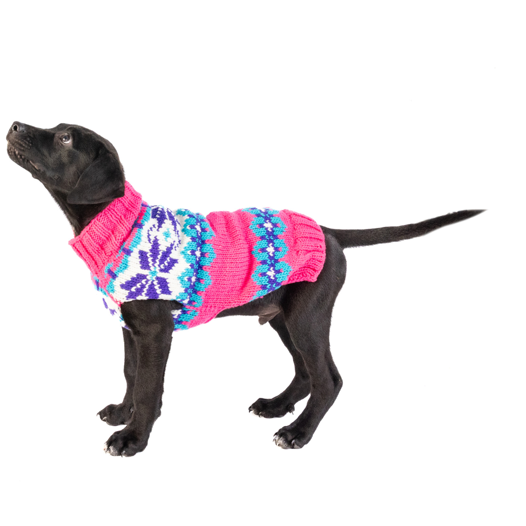Chilly Dog Elsa Dog – handstickad hundtröja i alpackaull XXL