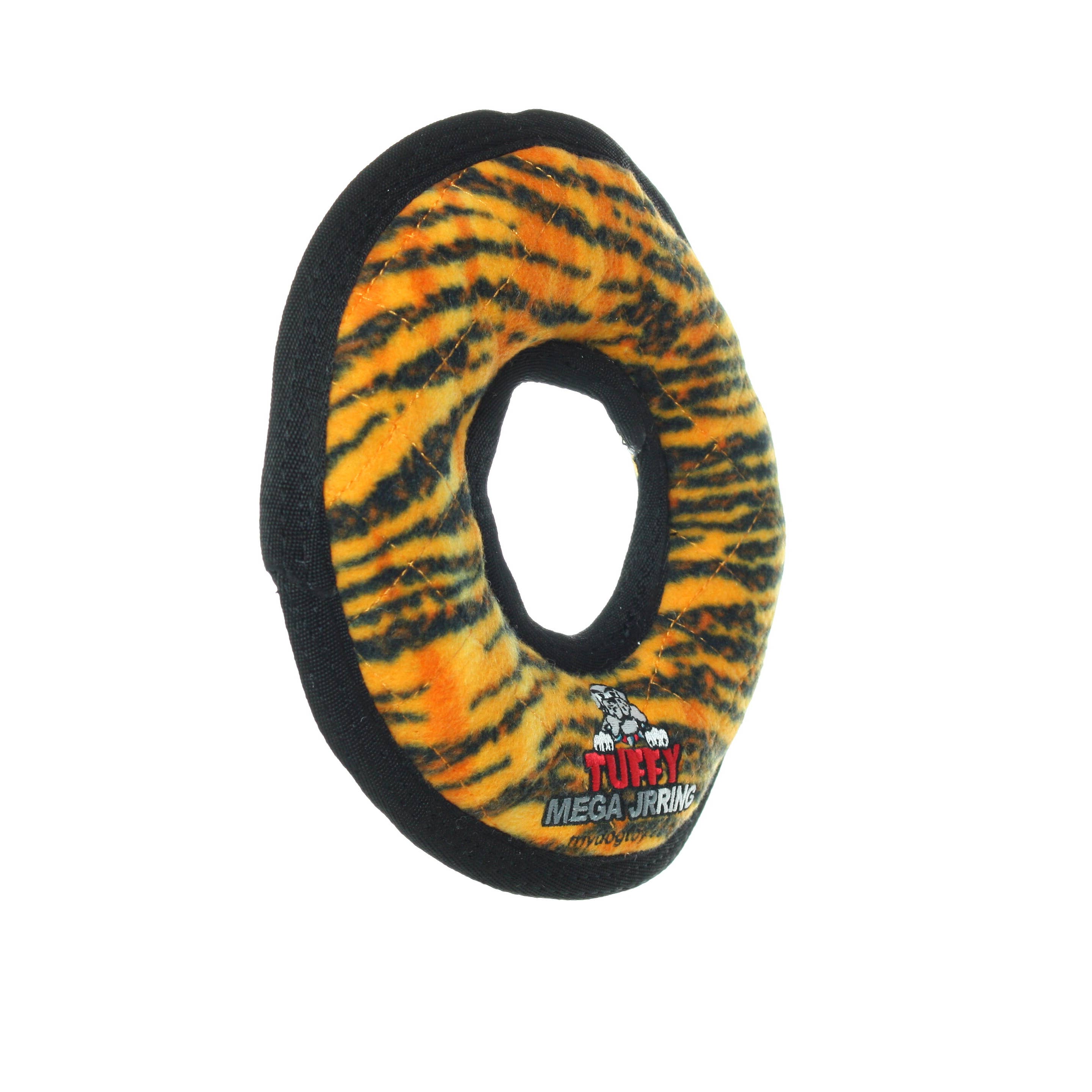 Tuffy Mega Jr Ring Tiger – Slitstark hundleksak,pipring för tuffa tag