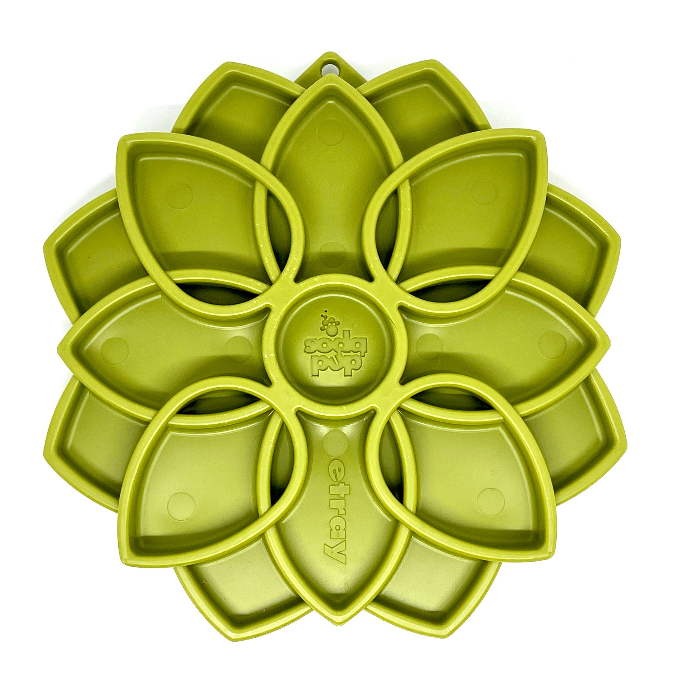 SodaPup Dog Toys - Mandala Design eTray anrikning fack för hundar: Grön