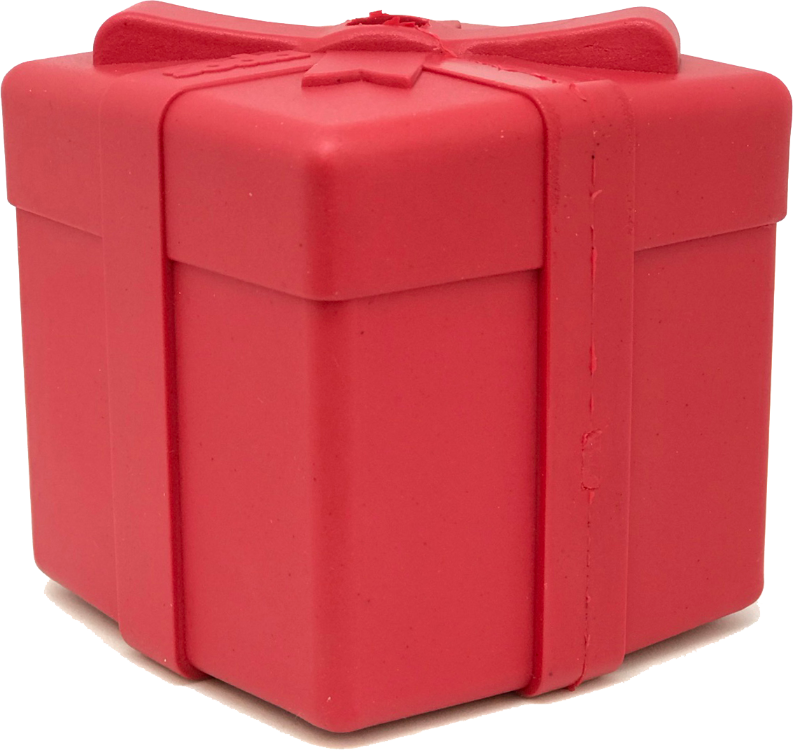 SodaPup Dog Toys - SP presentförpackning hållbara gummi tugga leksak & behandla dispenser - röd: Stor presentförpackning - röd